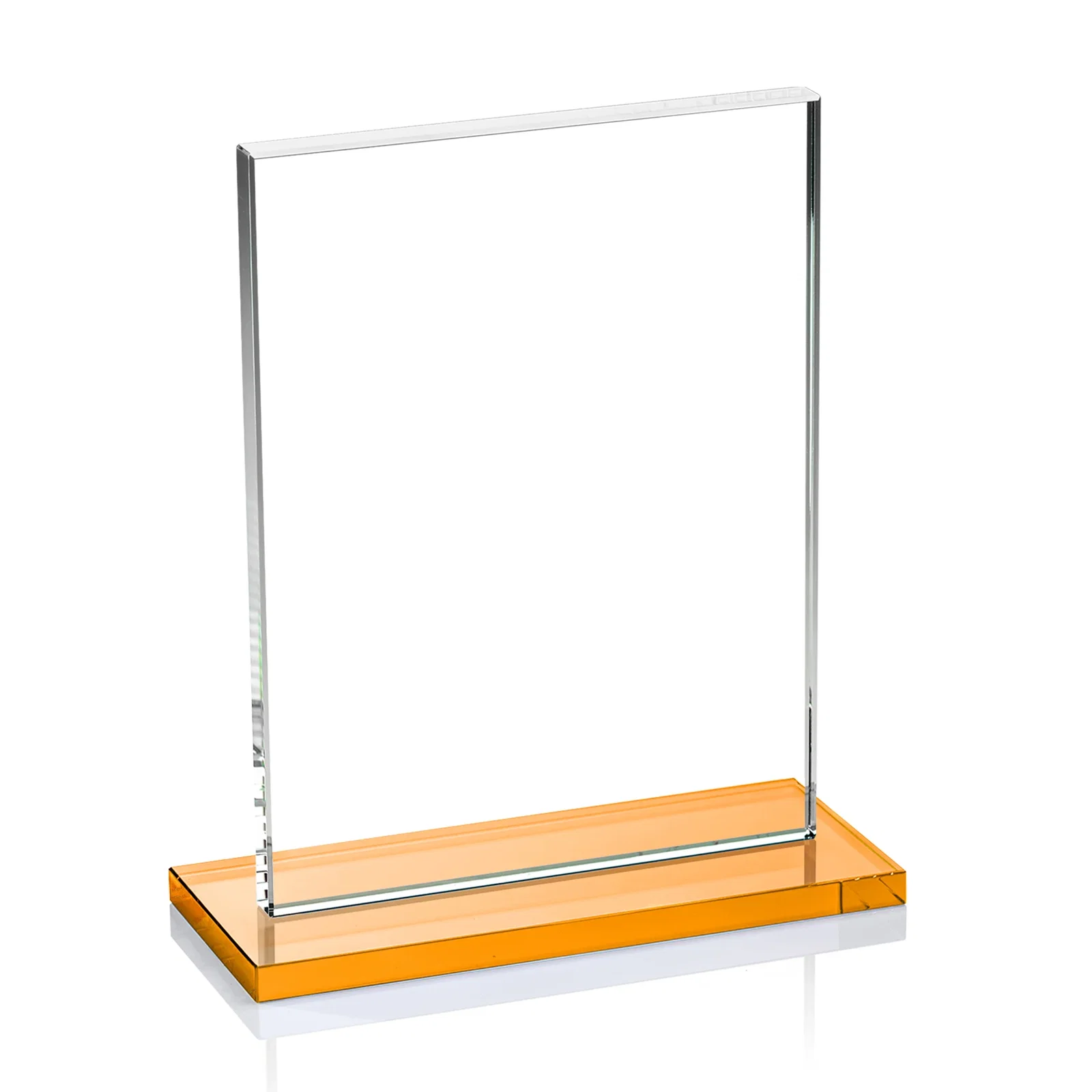 Promotional Jade Crystal Rectangle Award On A Jade Base, Vertical Or Horizontal, with your logo for employee recognition