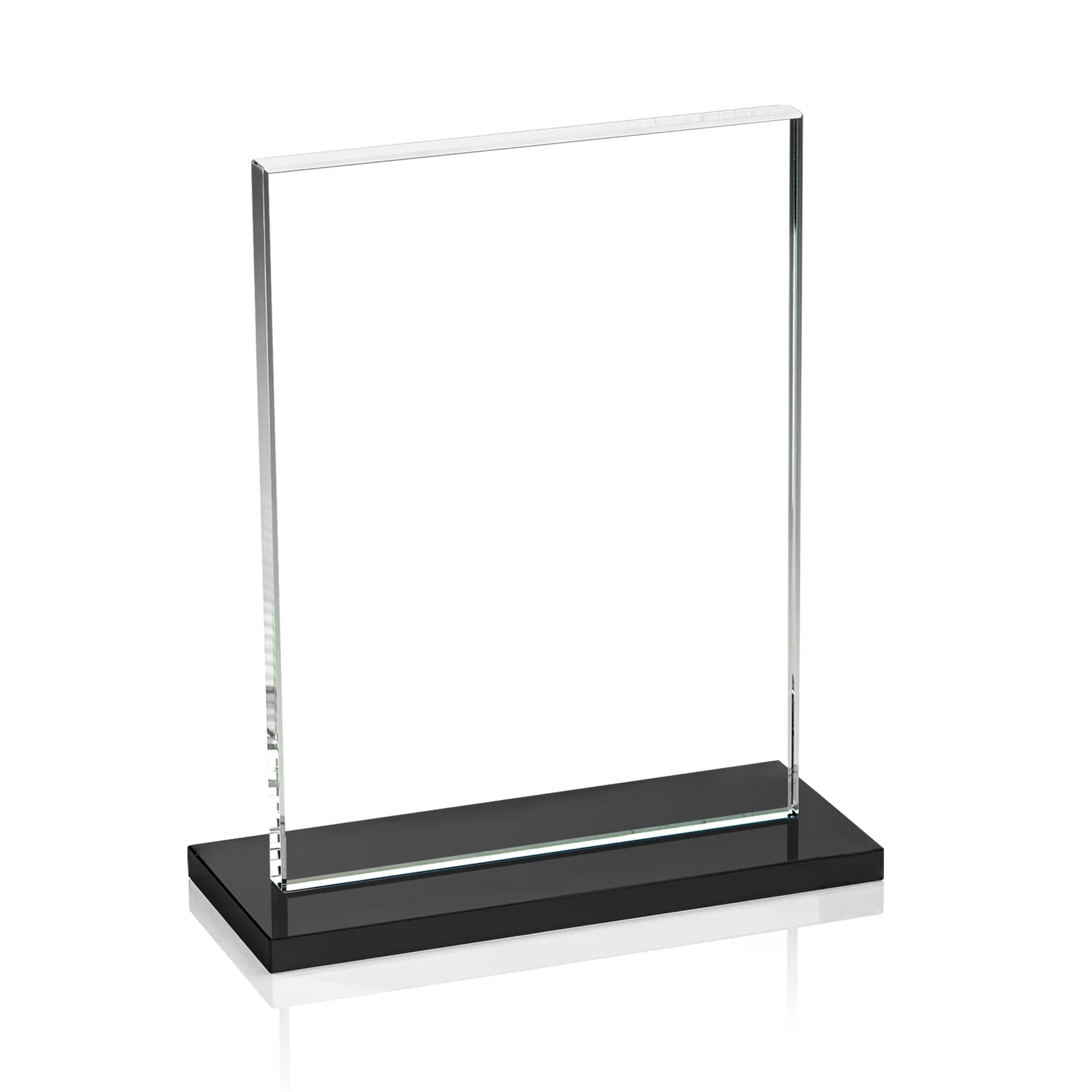 Promotional Jade Crystal Rectangle Award On A Jade Base, Vertical Or Horizontal, with your logo for safety achievement programs
