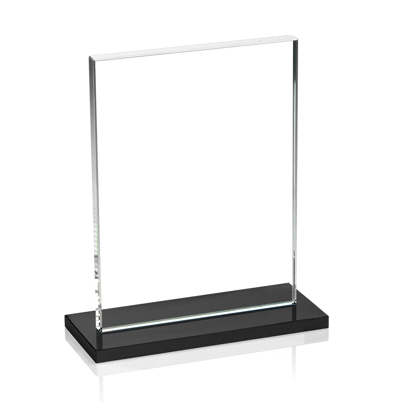 Promotional Jade Crystal Rectangle Award On A Jade Base, Vertical Or Horizontal, with your logo for volunteer appreciation