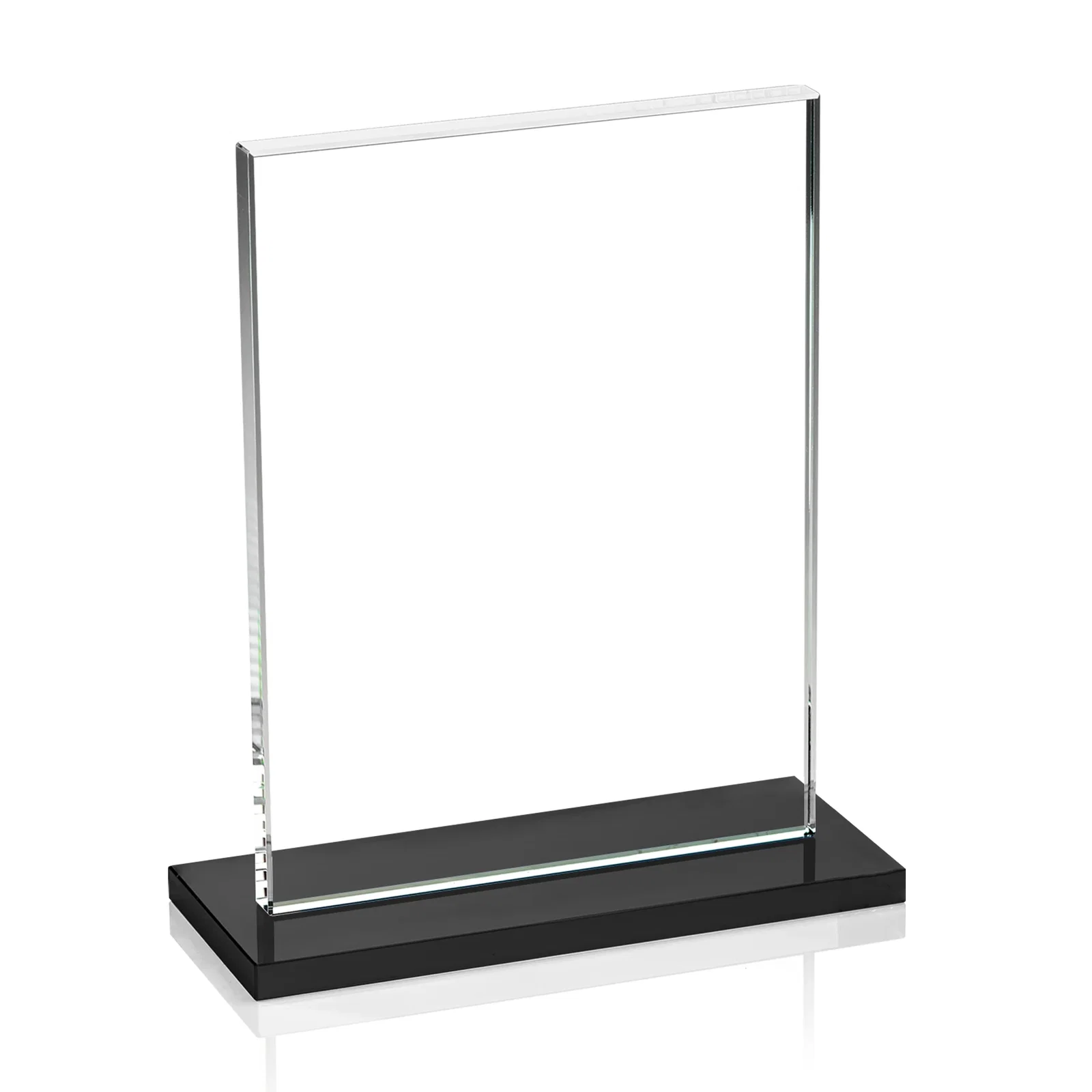 Promotional Jade Crystal Rectangle Award On A Jade Base, Vertical Or Horizontal, with your logo for dealer and partner awards