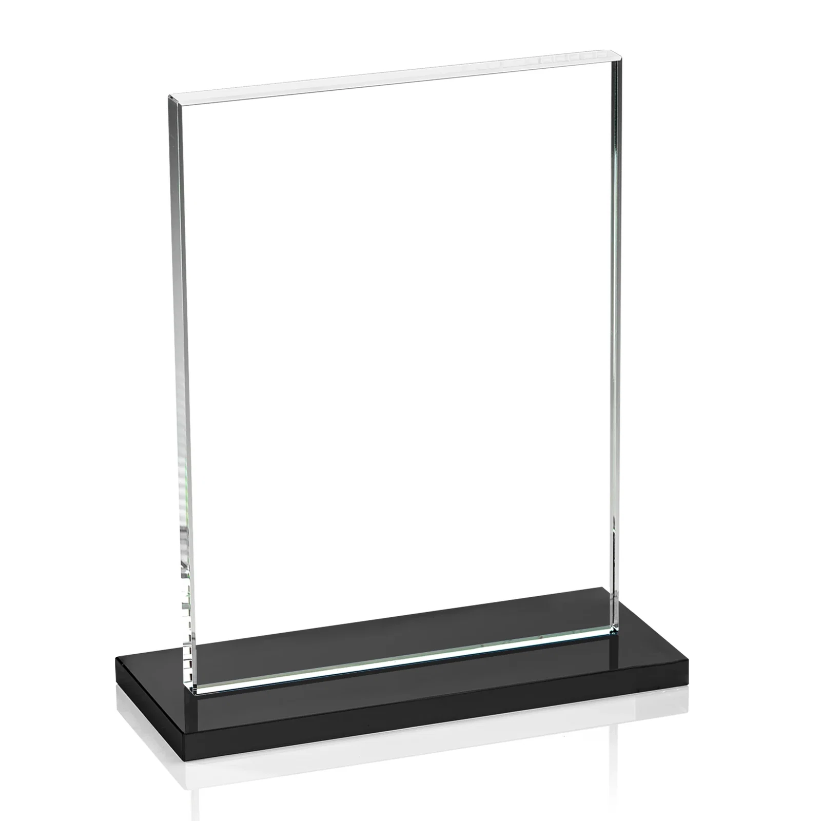 Promotional Jade Crystal Rectangle Award On A Jade Base, Vertical Or Horizontal, with your logo for company anniversary events
