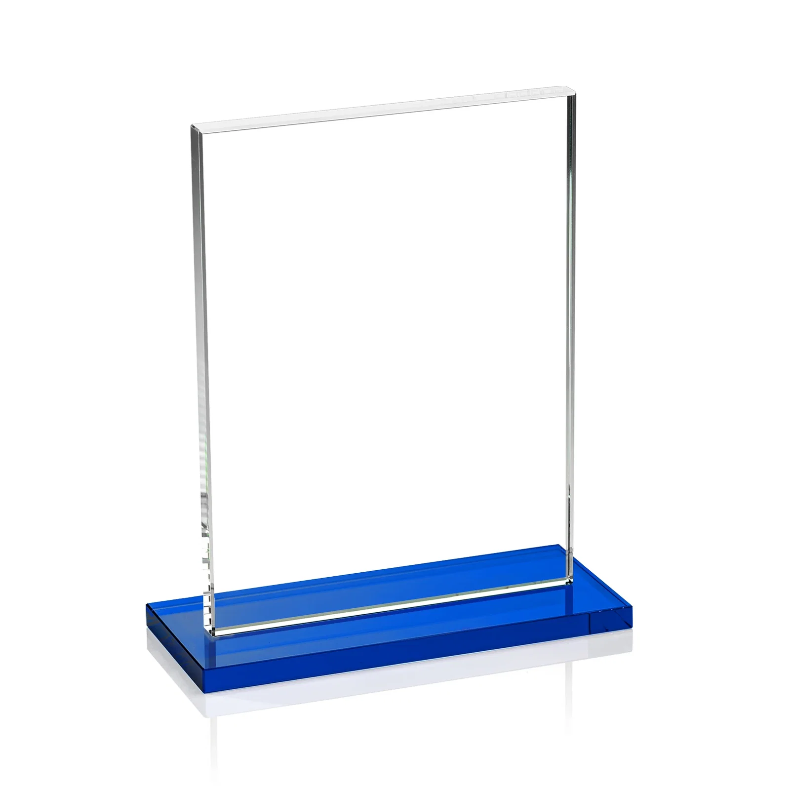 Branded Jade Crystal Rectangle Award On A Jade Base, Vertical Or Horizontal, with your logo for employee recognition