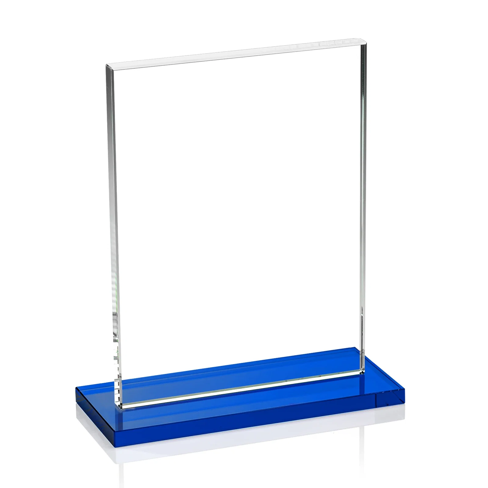 Branded Jade Crystal Rectangle Award On A Jade Base, Vertical Or Horizontal, with your logo for sales achievement awards
