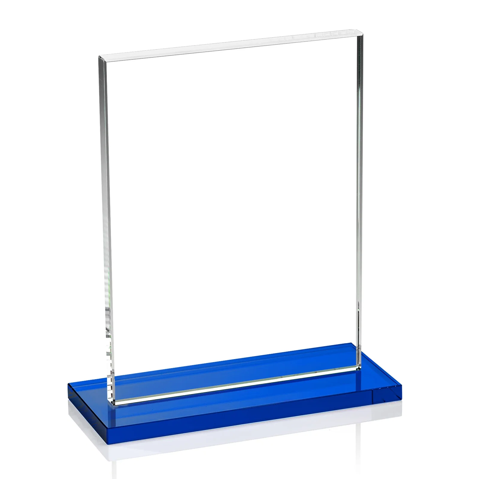 Branded Jade Crystal Rectangle Award On A Jade Base, Vertical Or Horizontal, with your logo for retirement presentations