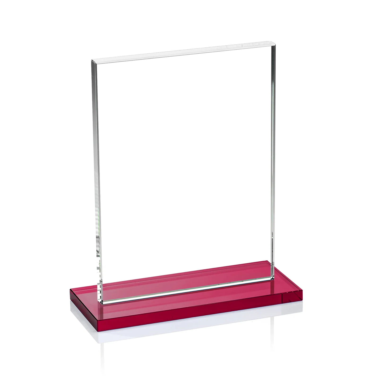 Branded Jade Crystal Rectangle Award On A Jade Base, Vertical Or Horizontal, with your logo for team milestone celebrations