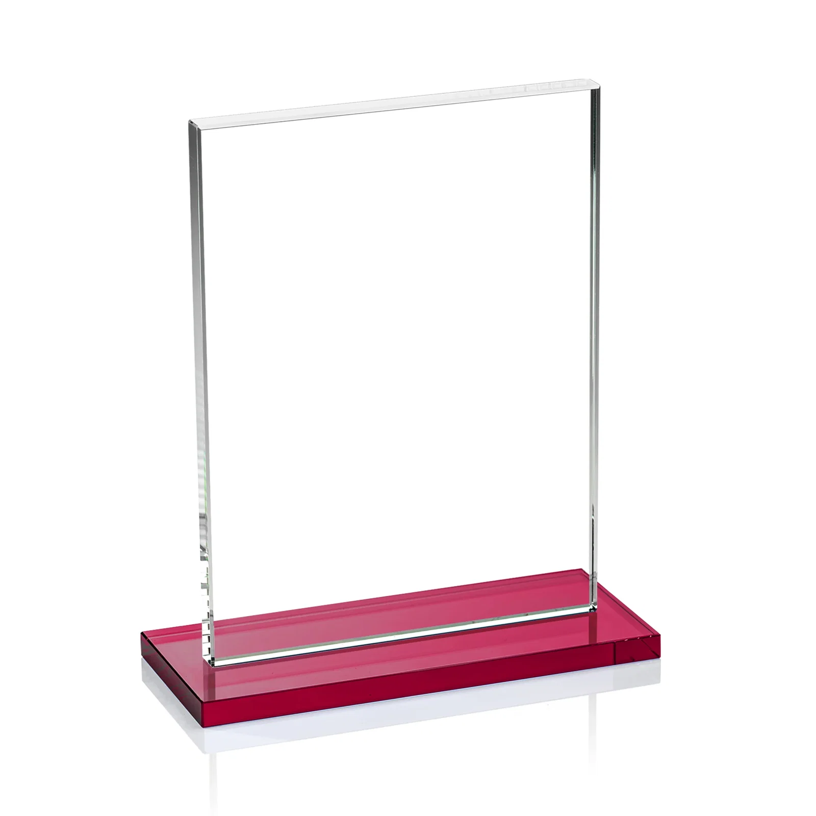 Branded Jade Crystal Rectangle Award On A Jade Base, Vertical Or Horizontal, with your logo for donor appreciation