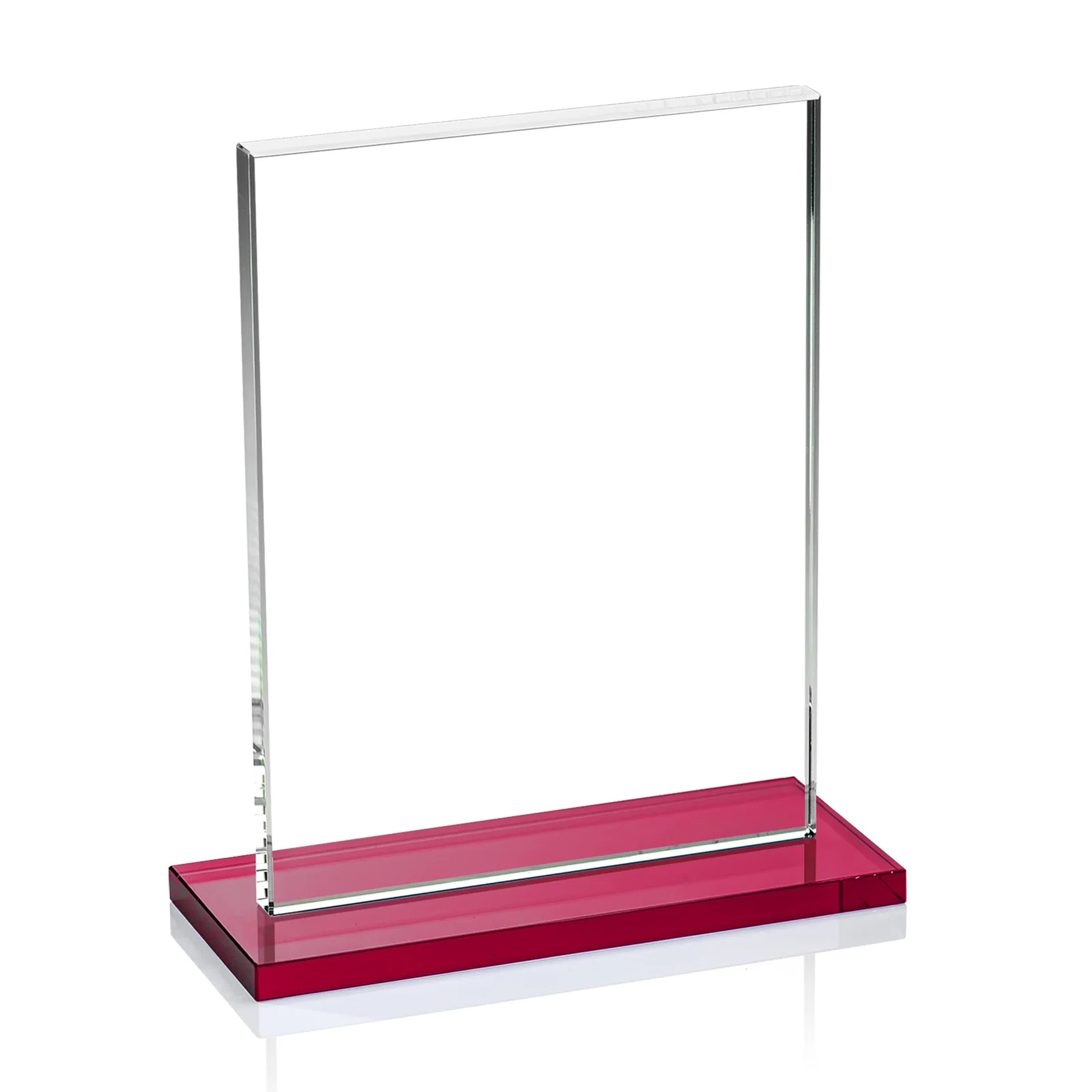 Branded Jade Crystal Rectangle Award On A Jade Base, Vertical Or Horizontal, with your logo for safety achievement programs