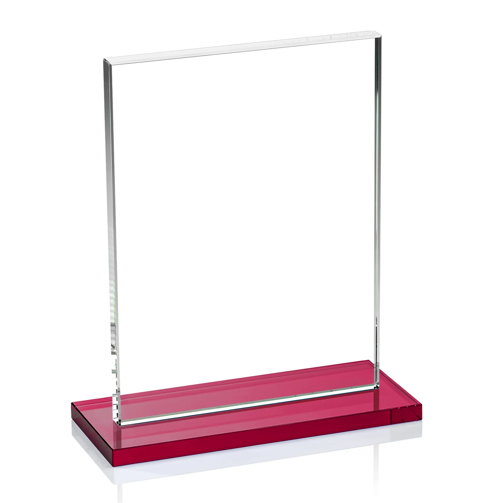Branded Jade Crystal Rectangle Award On A Jade Base, Vertical Or Horizontal, with your logo for volunteer appreciation