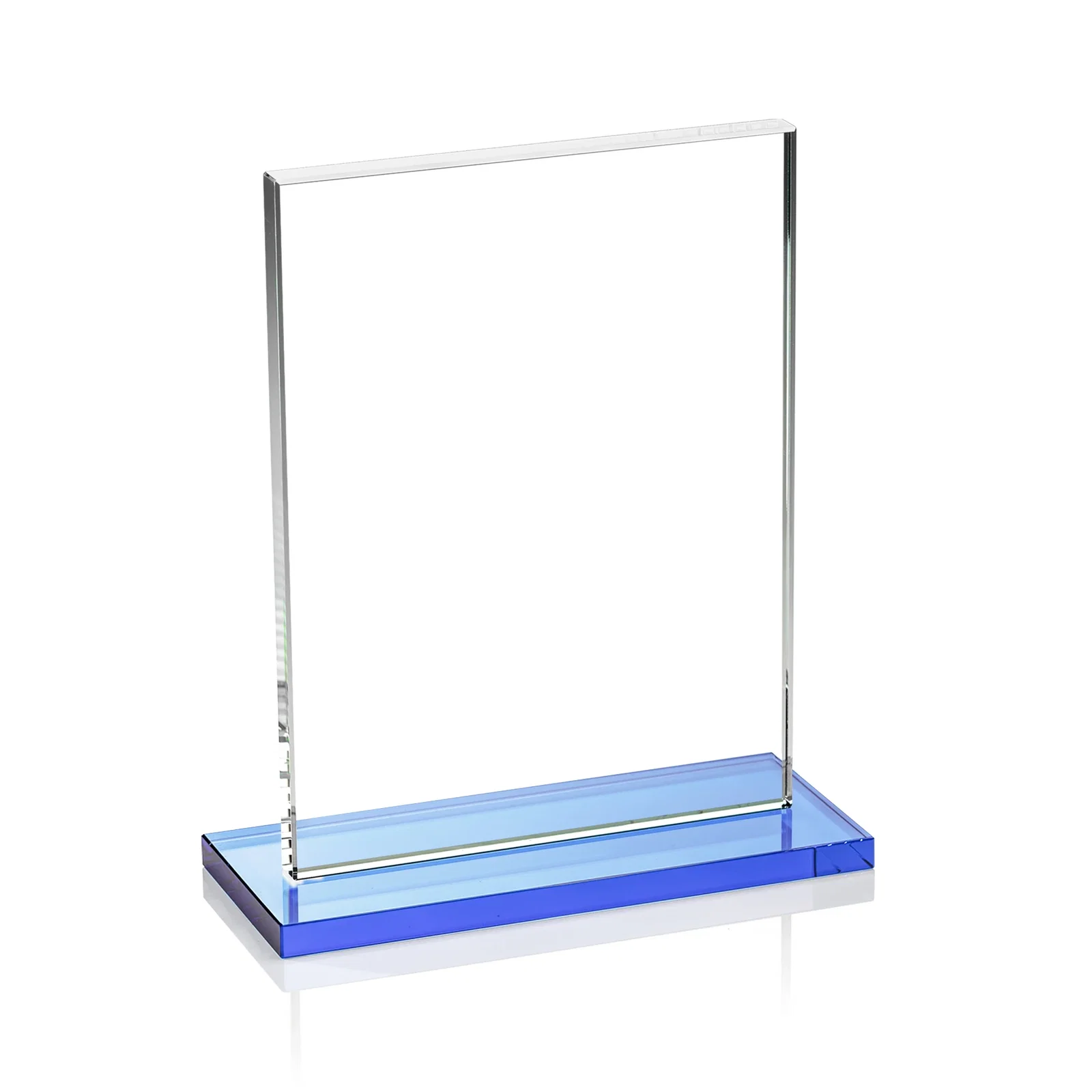 Branded Jade Crystal Rectangle Award On A Jade Base, Vertical Or Horizontal, with your logo for dealer and partner awards