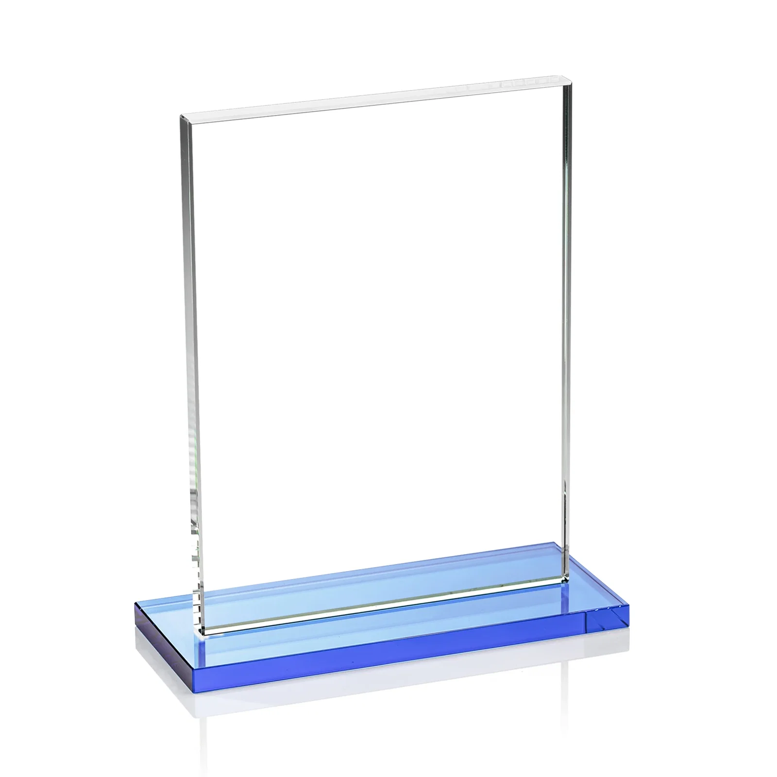 Branded Jade Crystal Rectangle Award On A Jade Base, Vertical Or Horizontal, with your logo for company anniversary events