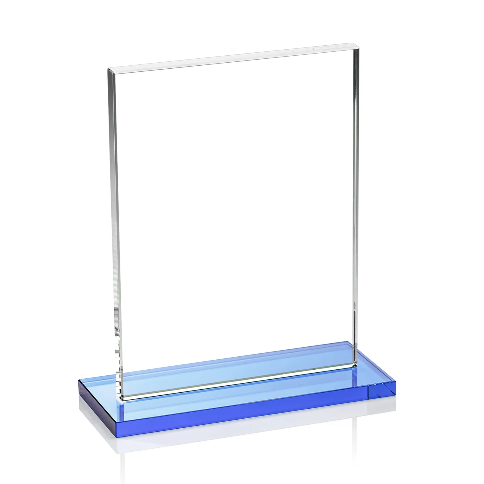 Custom printed Jade Crystal Rectangle Award On A Jade Base, Vertical Or Horizontal, with your logo for employee recognition