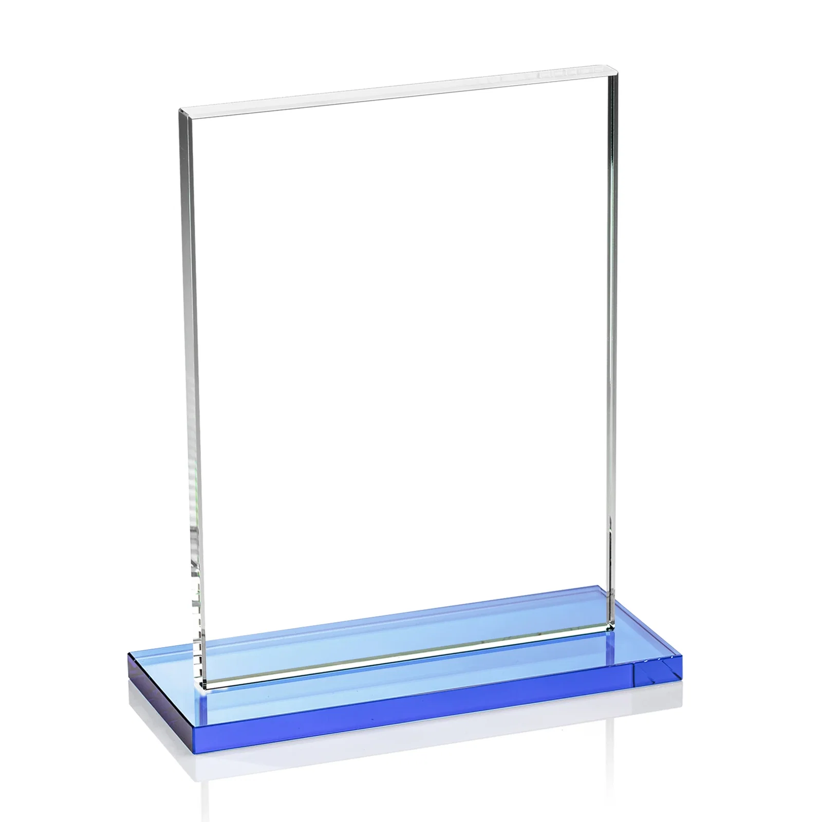 Custom printed Jade Crystal Rectangle Award On A Jade Base, Vertical Or Horizontal, with your logo for corporate award ceremonies