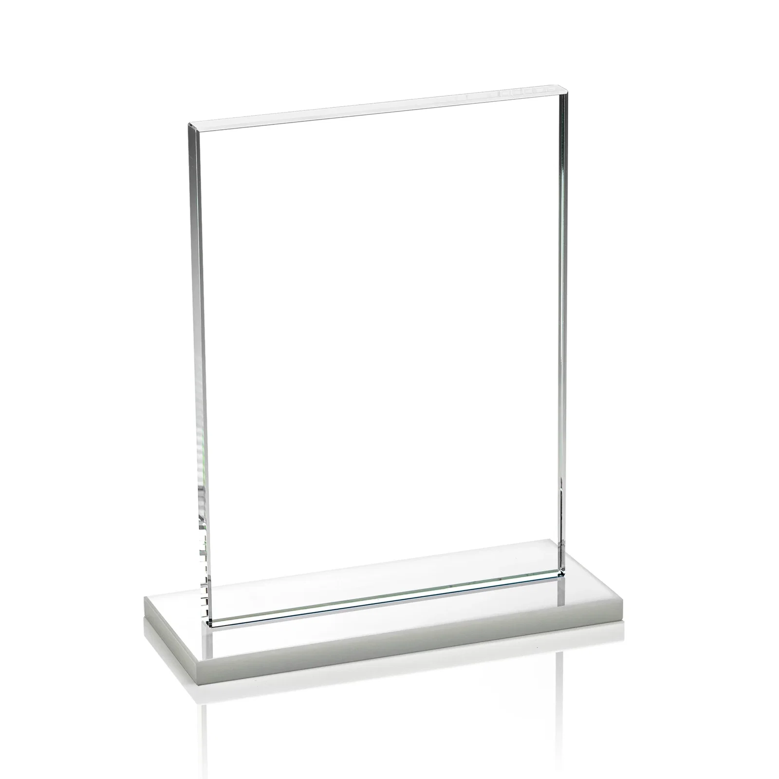 Custom printed Jade Crystal Rectangle Award On A Jade Base, Vertical Or Horizontal, with your logo for sales achievement awards