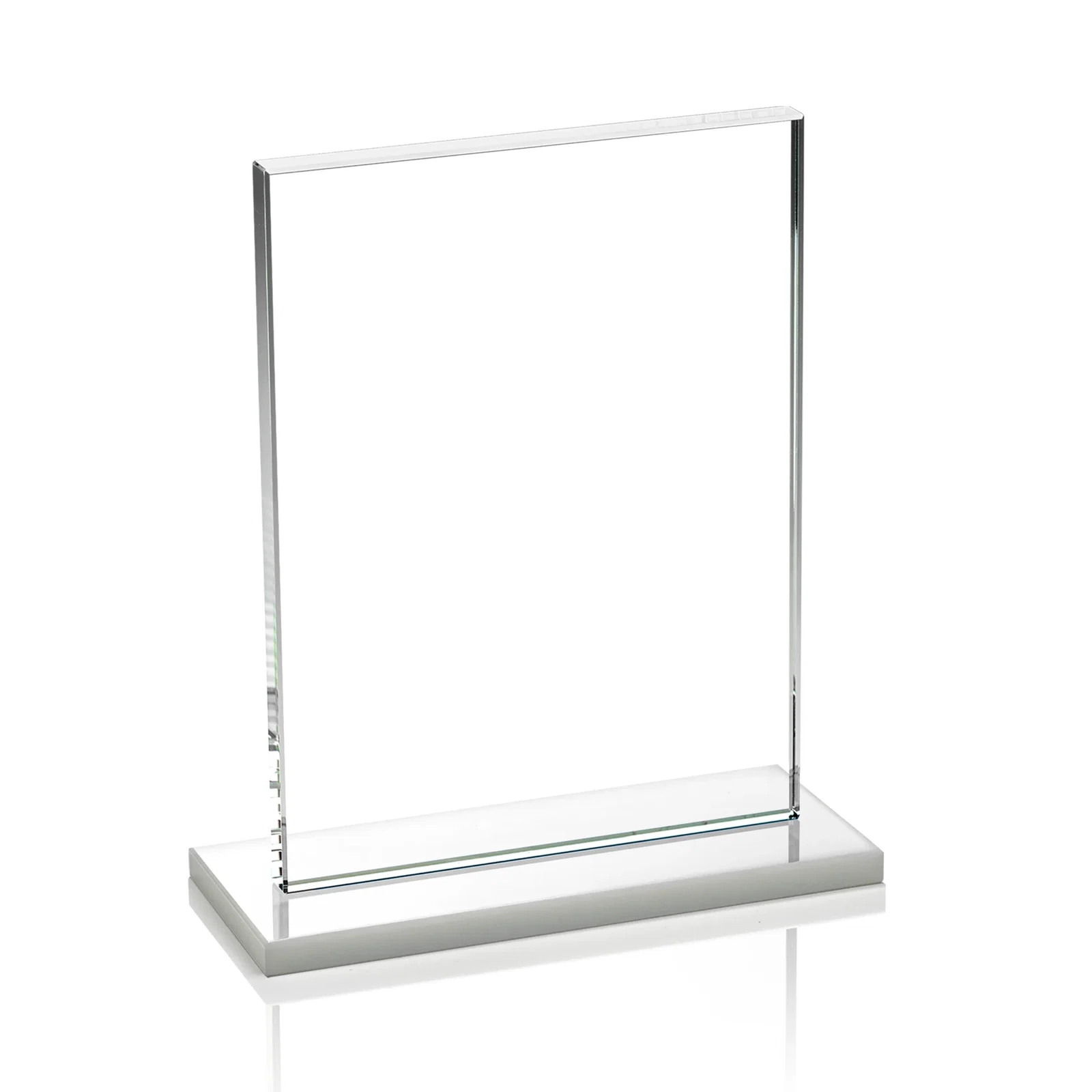 Custom printed Jade Crystal Rectangle Award On A Jade Base, Vertical Or Horizontal, with your logo for retirement presentations