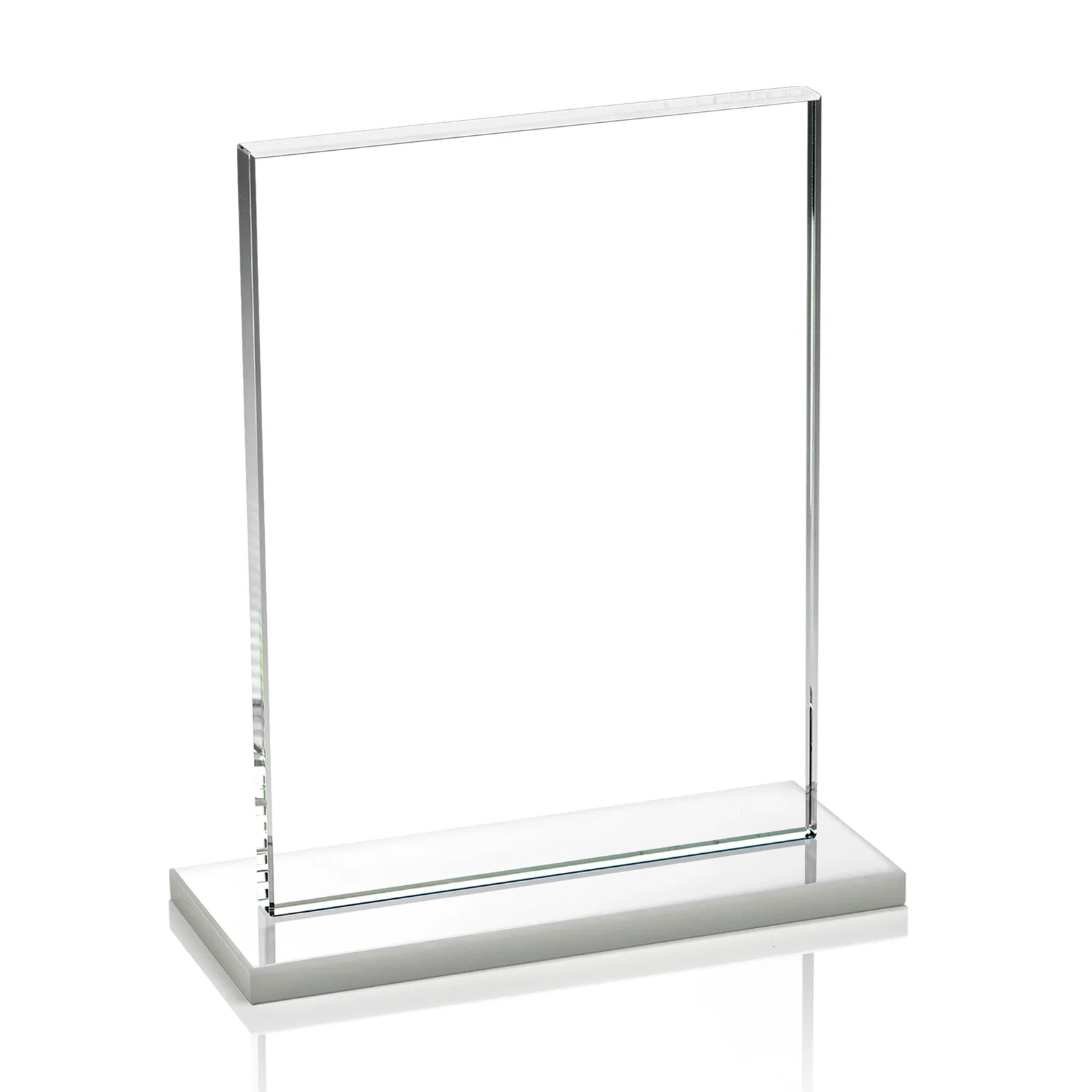Custom printed Jade Crystal Rectangle Award On A Jade Base, Vertical Or Horizontal, with your logo for donor appreciation