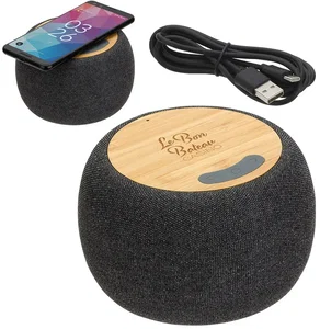 Empire Bamboo Speaker with Wireless Charger