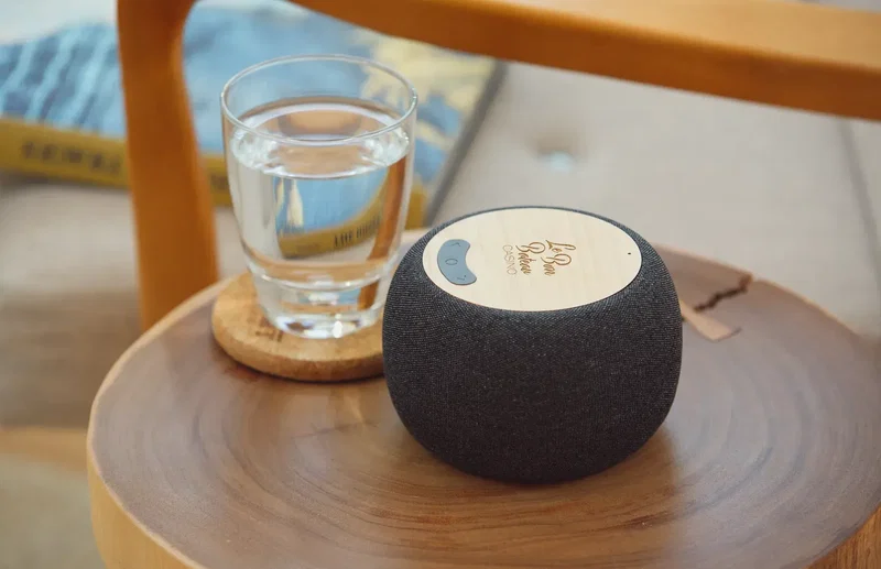 Custom Bamboo Speaker with Wireless Charger — view 2