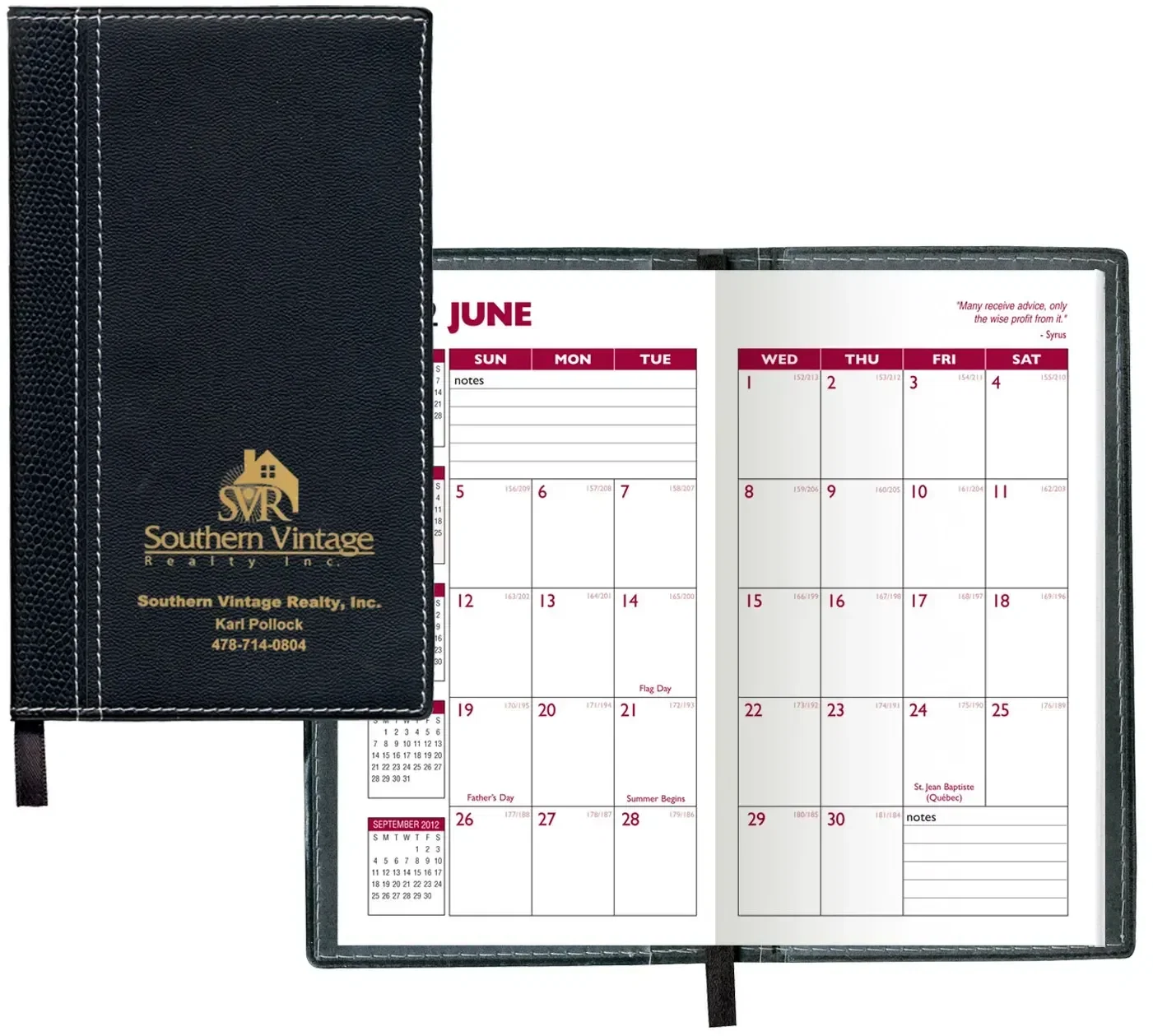 "LogoBrands" Customizable Two-Tone Vinyl Soft Cover Planner