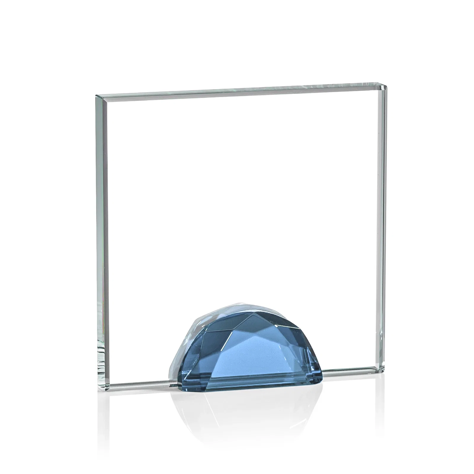 Customized Starfire Crystal Award Flanked by Amber Gemstone Diamonds for sales achievement awards