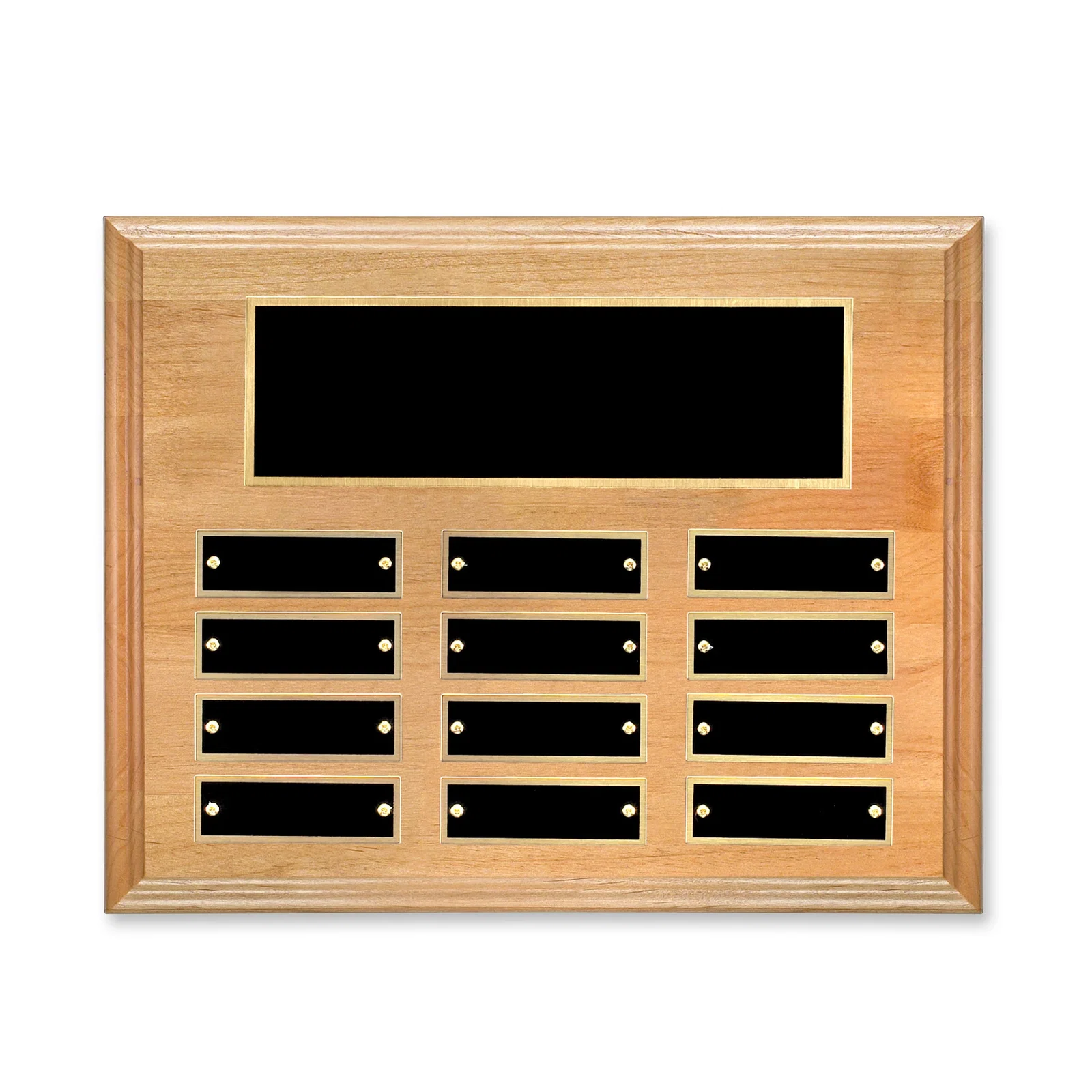 Custom Horizontal Red Alder Wood Plaque for dealer and partner awards