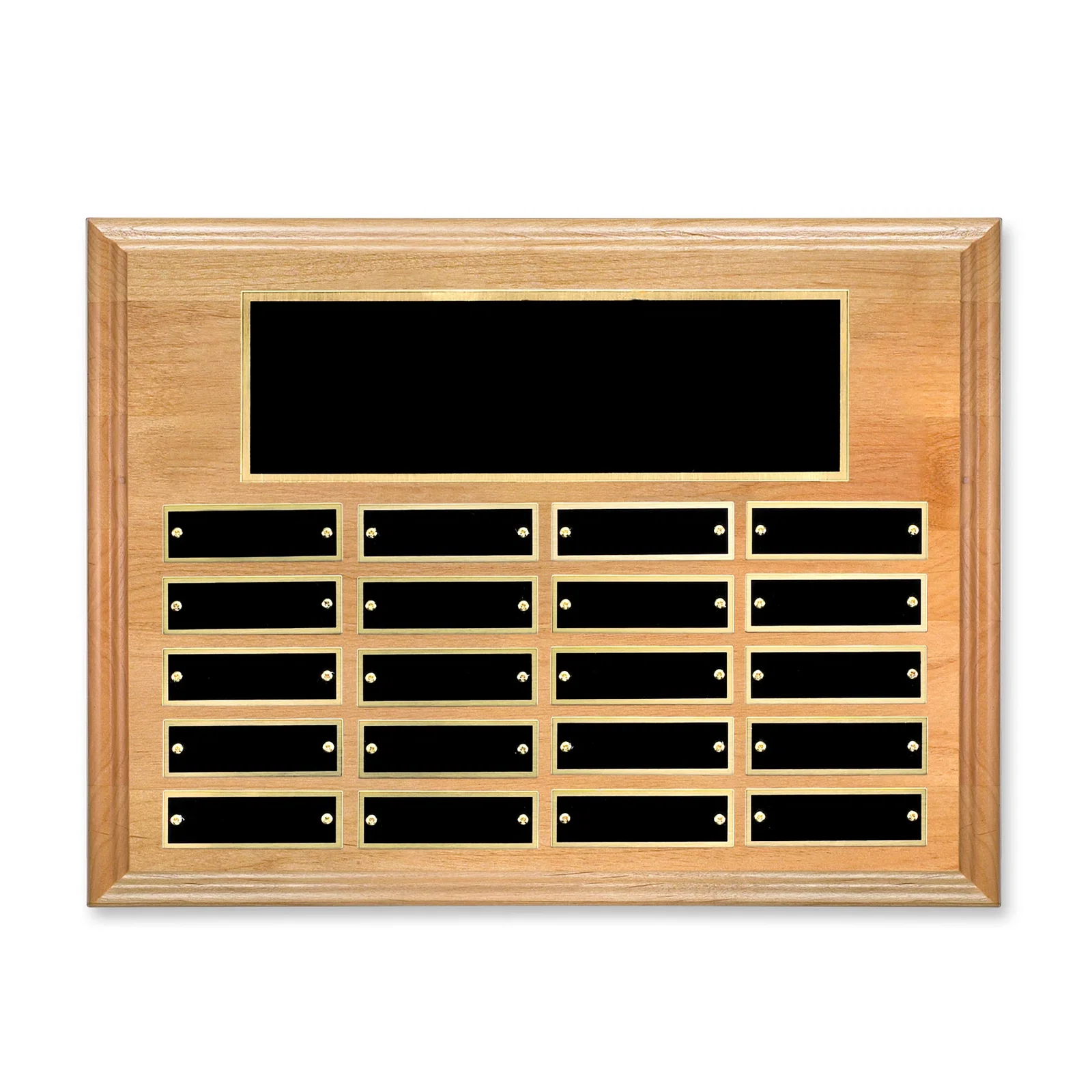 Custom Horizontal Red Alder Wood Plaque for company anniversary events