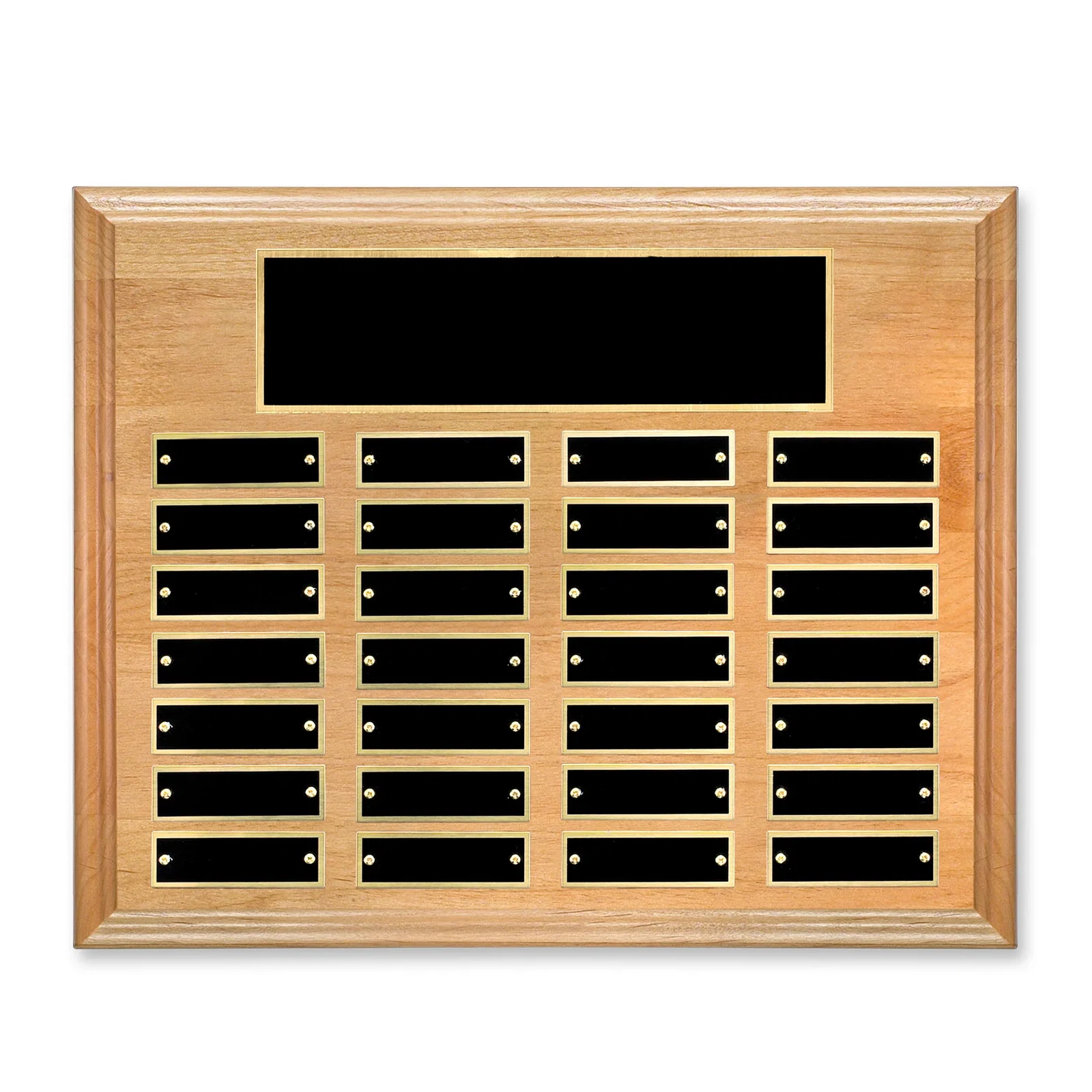 Personalized Horizontal Red Alder Wood Plaque for employee recognition