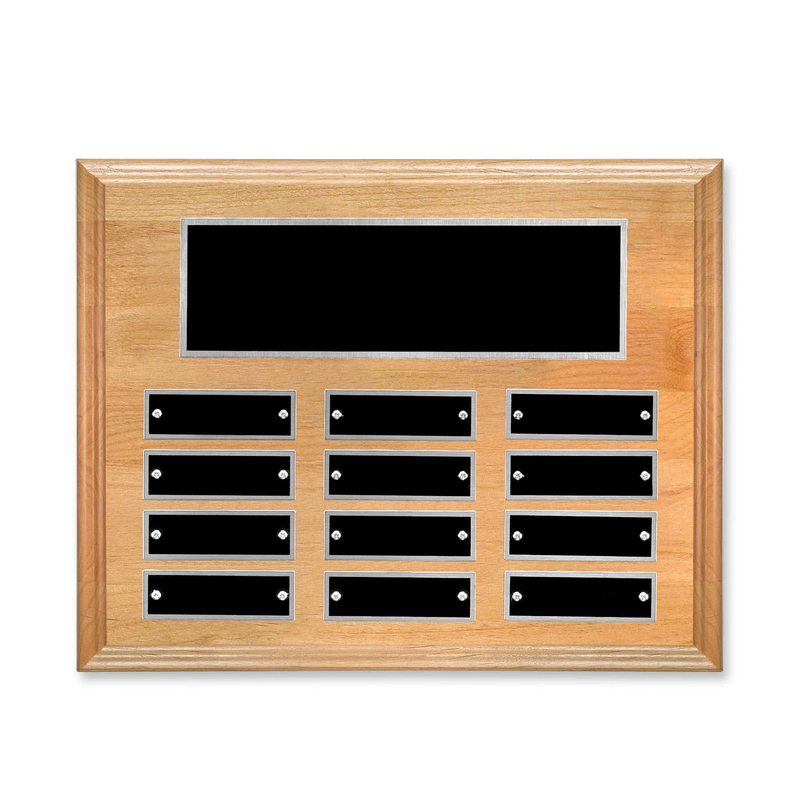 Personalized Horizontal Red Alder Wood Plaque for service anniversary gifts