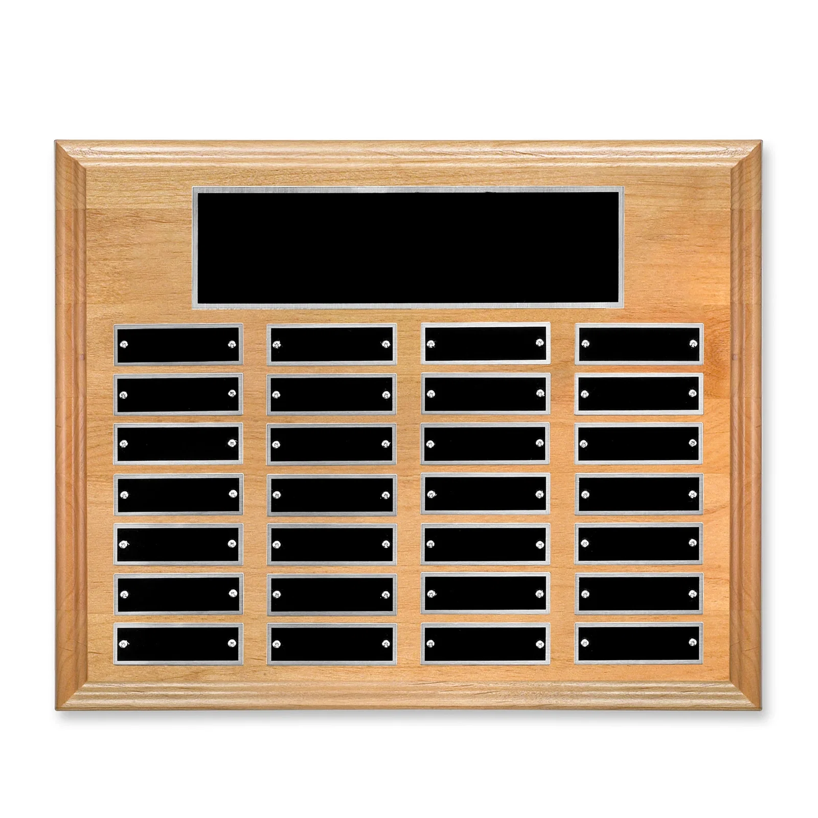Personalized Horizontal Red Alder Wood Plaque for retirement presentations