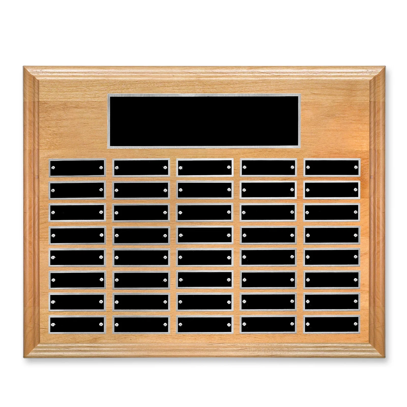 Personalized Horizontal Red Alder Wood Plaque for team milestone celebrations