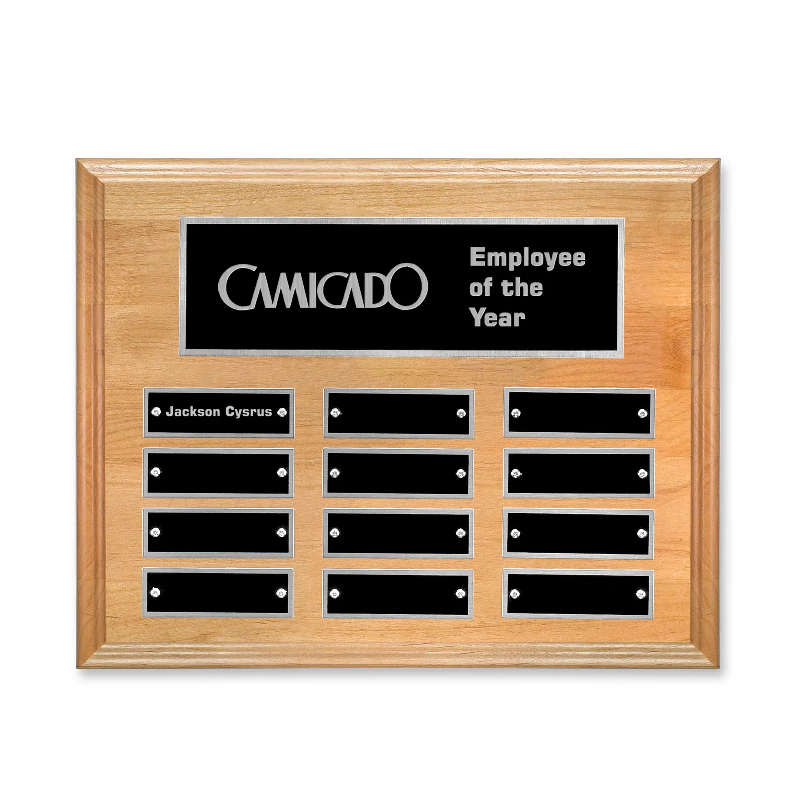Custom Horizontal Red Alder Wood Plaque for donor appreciation