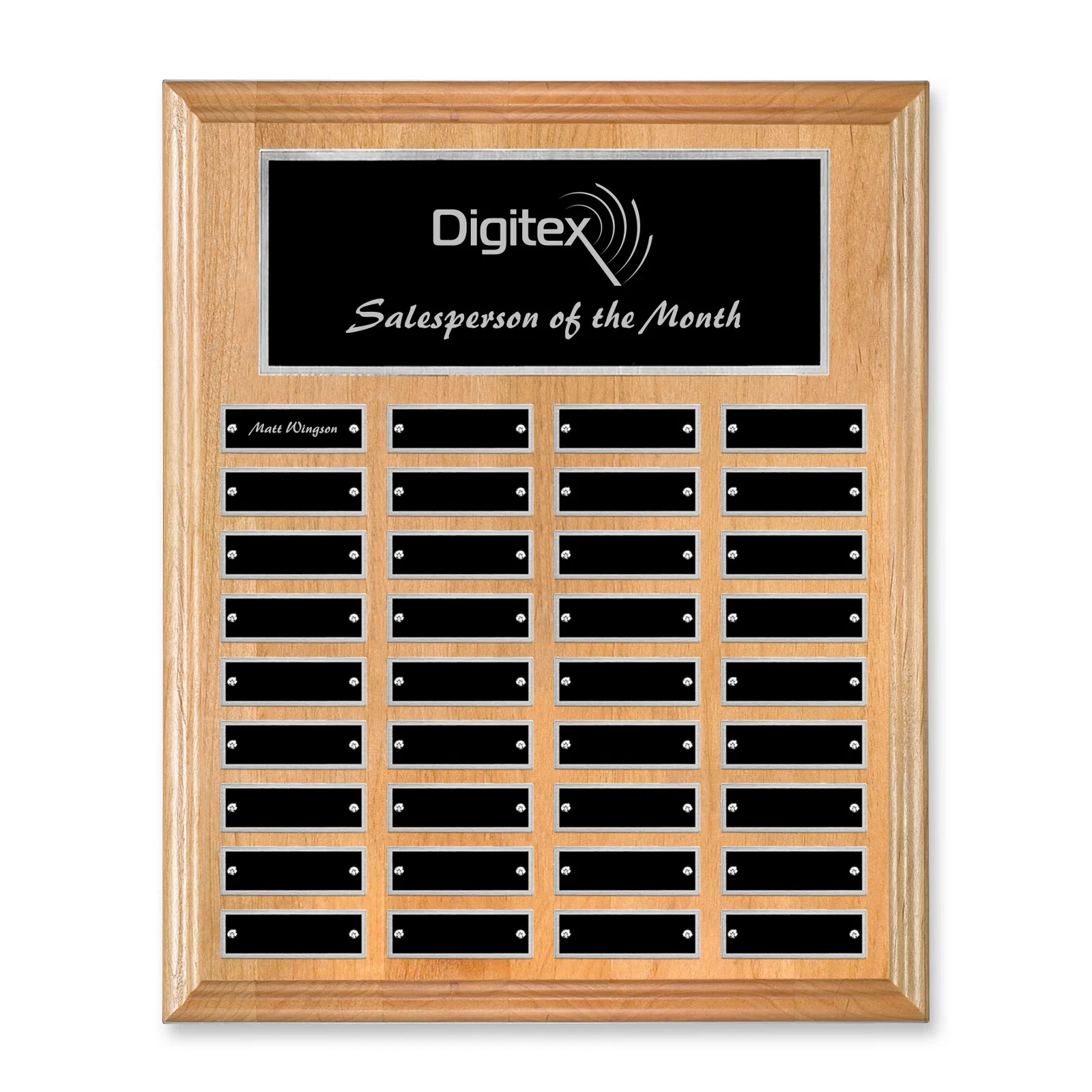 Custom Vertical Red Alder Wood Plaque for volunteer appreciation