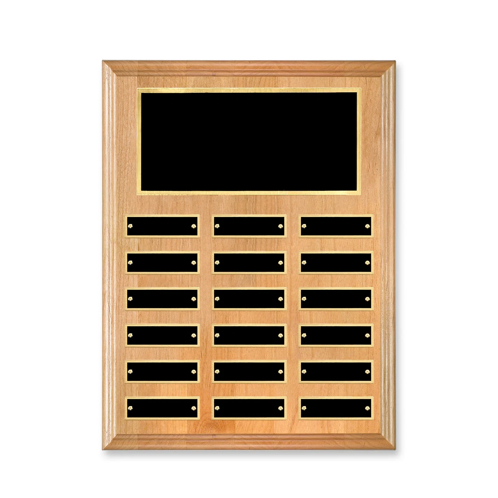 Custom Vertical Red Alder Wood Plaque for company anniversary events