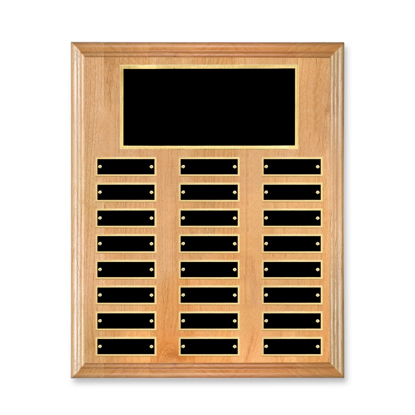 Personalized Vertical Red Alder Wood Plaque for employee recognition