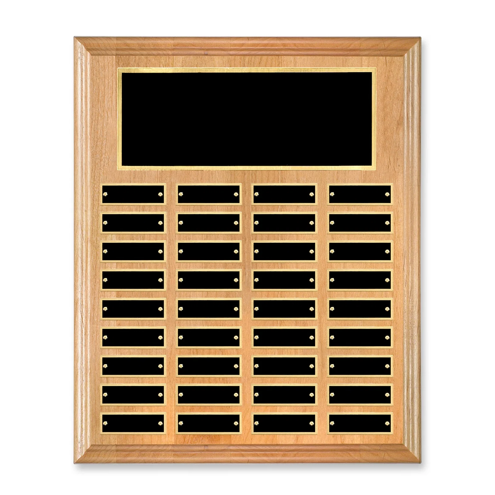 Personalized Vertical Red Alder Wood Plaque for corporate award ceremonies