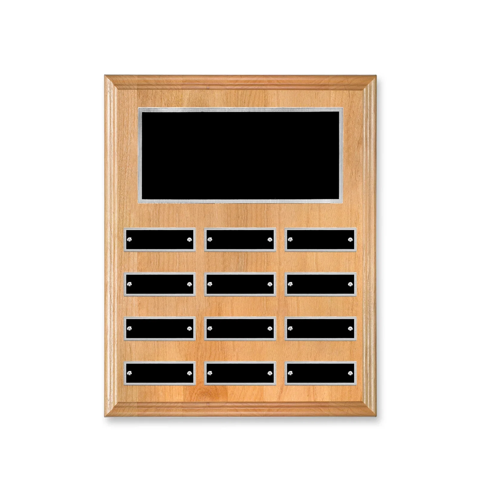 Personalized Vertical Red Alder Wood Plaque for service anniversary gifts