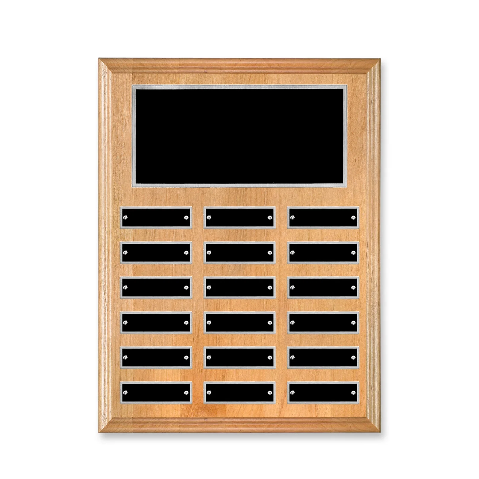 Personalized Vertical Red Alder Wood Plaque for sales achievement awards