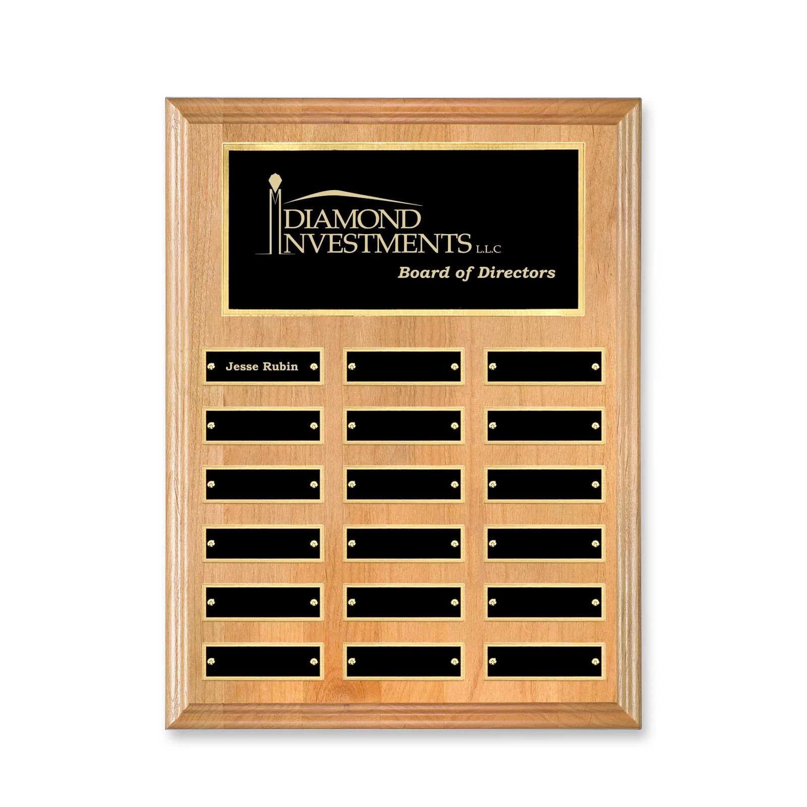 Custom Vertical Red Alder Wood Plaque for service anniversary gifts