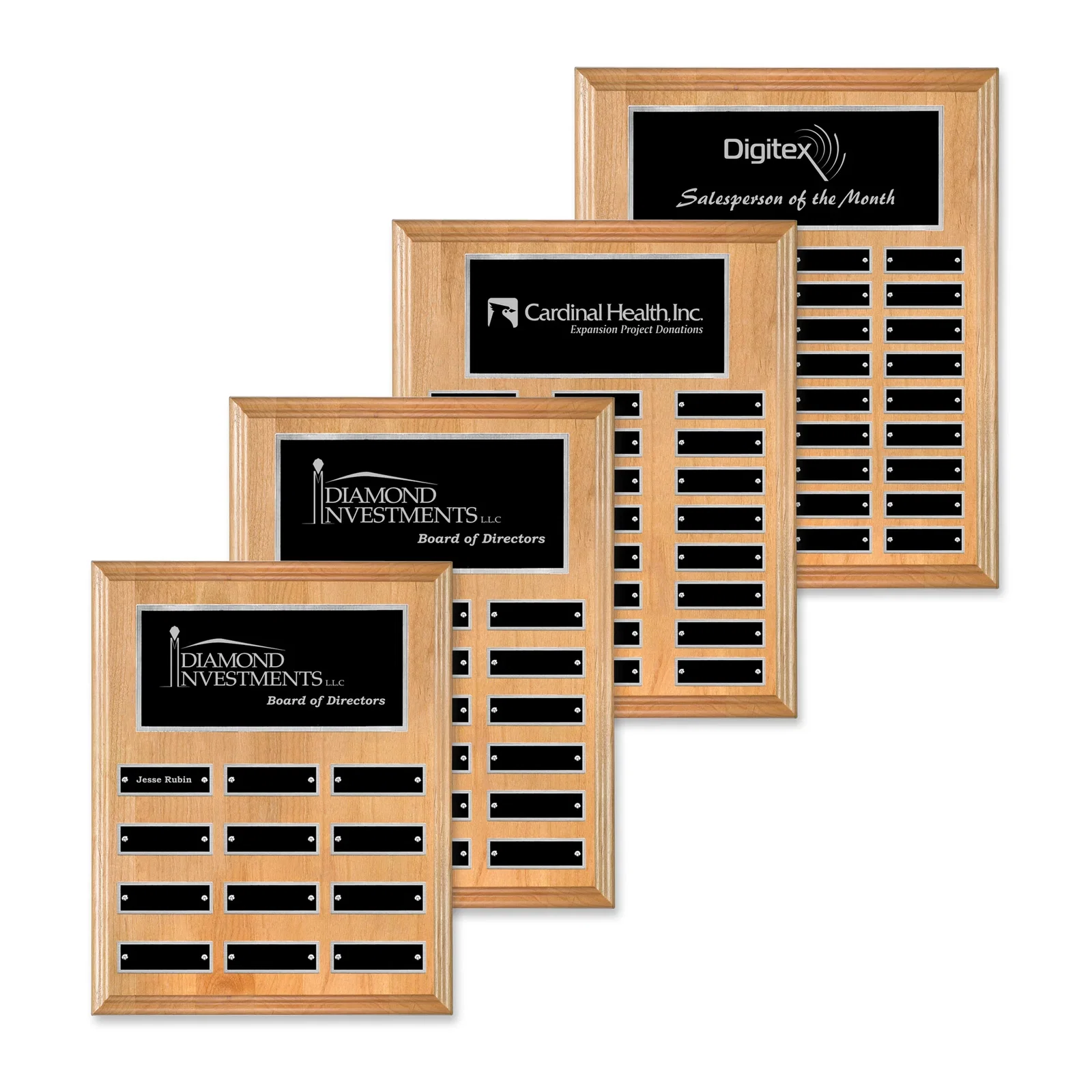 Custom Vertical Red Alder Wood Plaque for team milestone celebrations