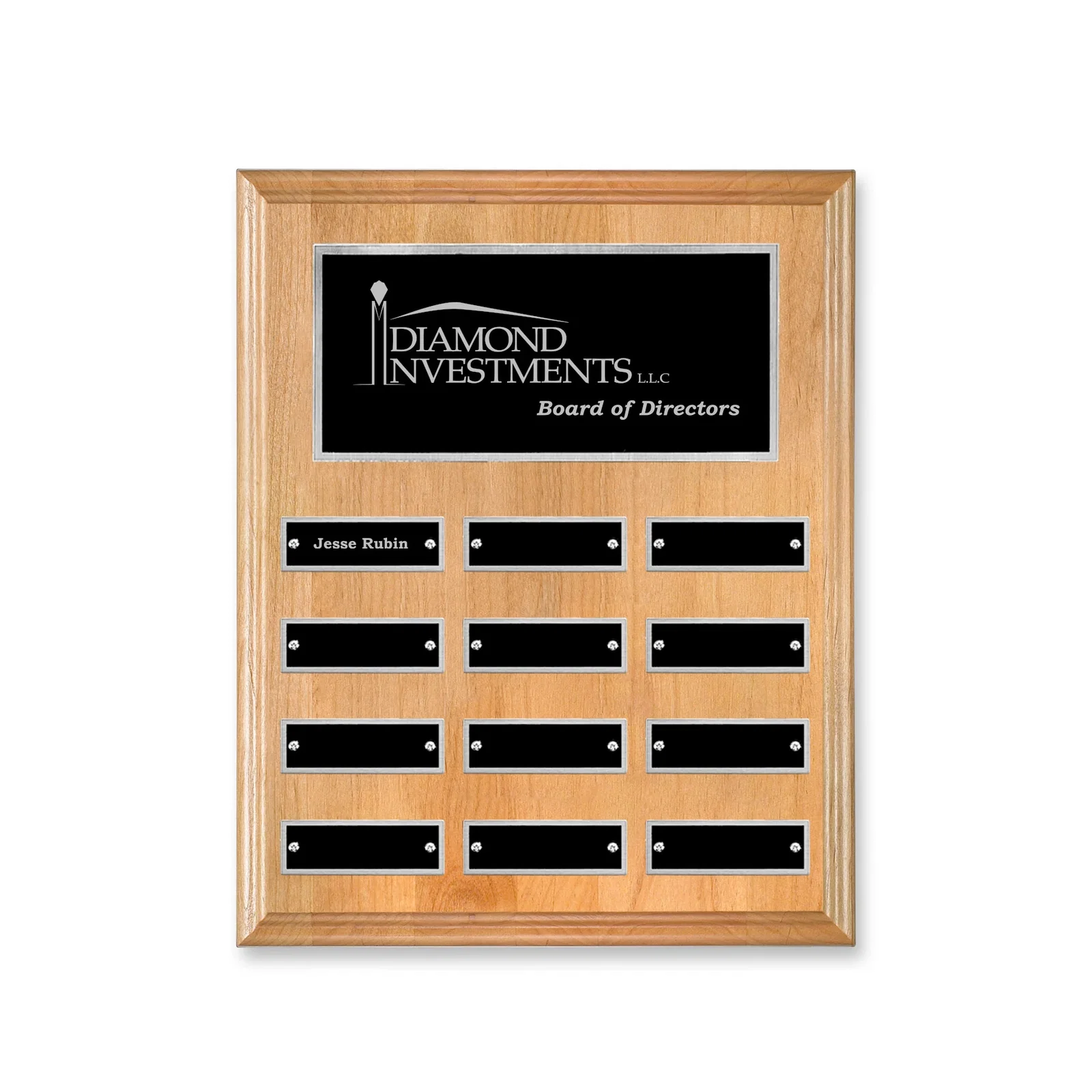 Custom Vertical Red Alder Wood Plaque for donor appreciation
