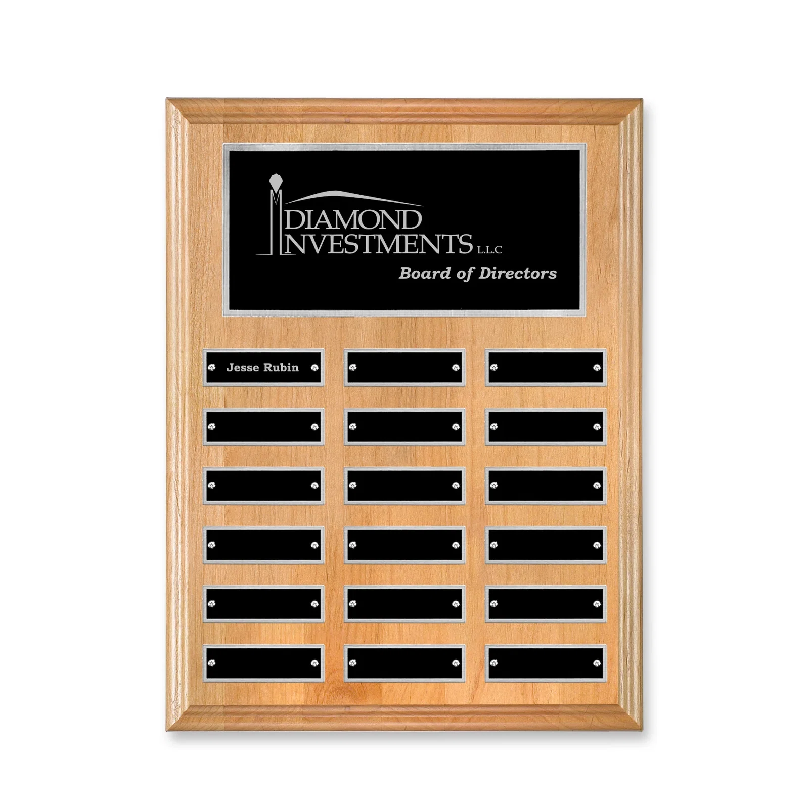 Custom Vertical Red Alder Wood Plaque for graduation ceremonies