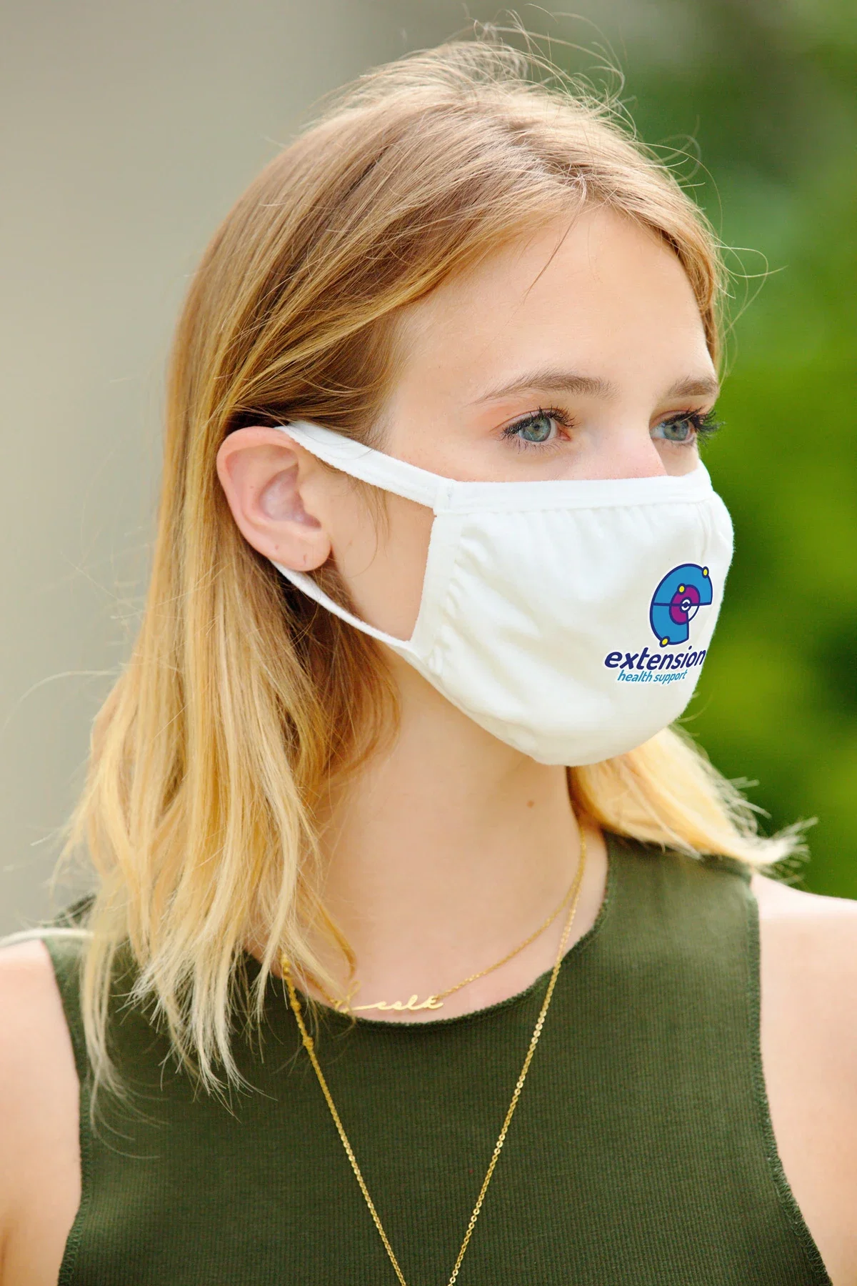 Escort Cotton 4-Ply Face Mask being worn
