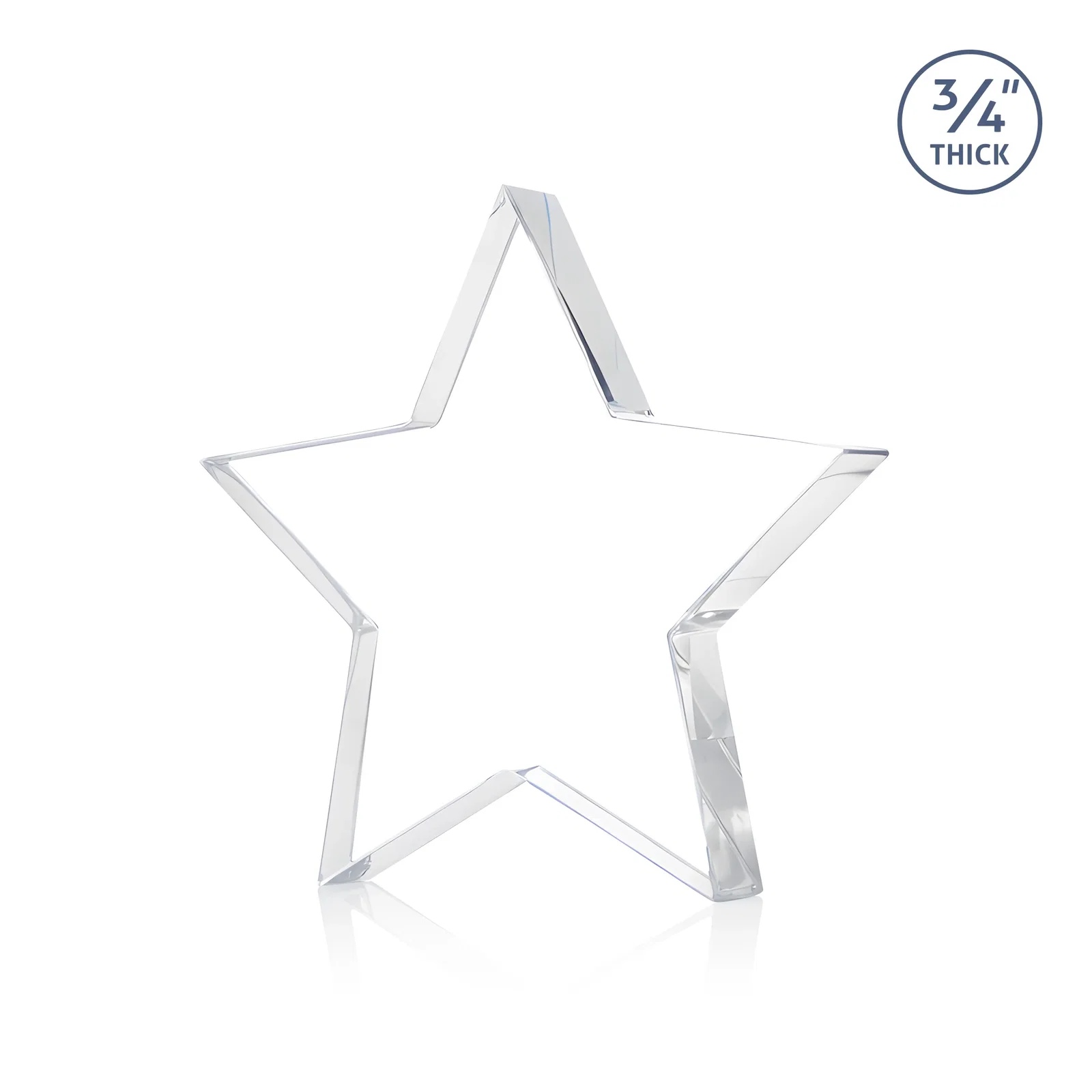 Custom printed Starfire Crystal Star Award With Precision-Cut Edges, desk awards for sales achievement awards