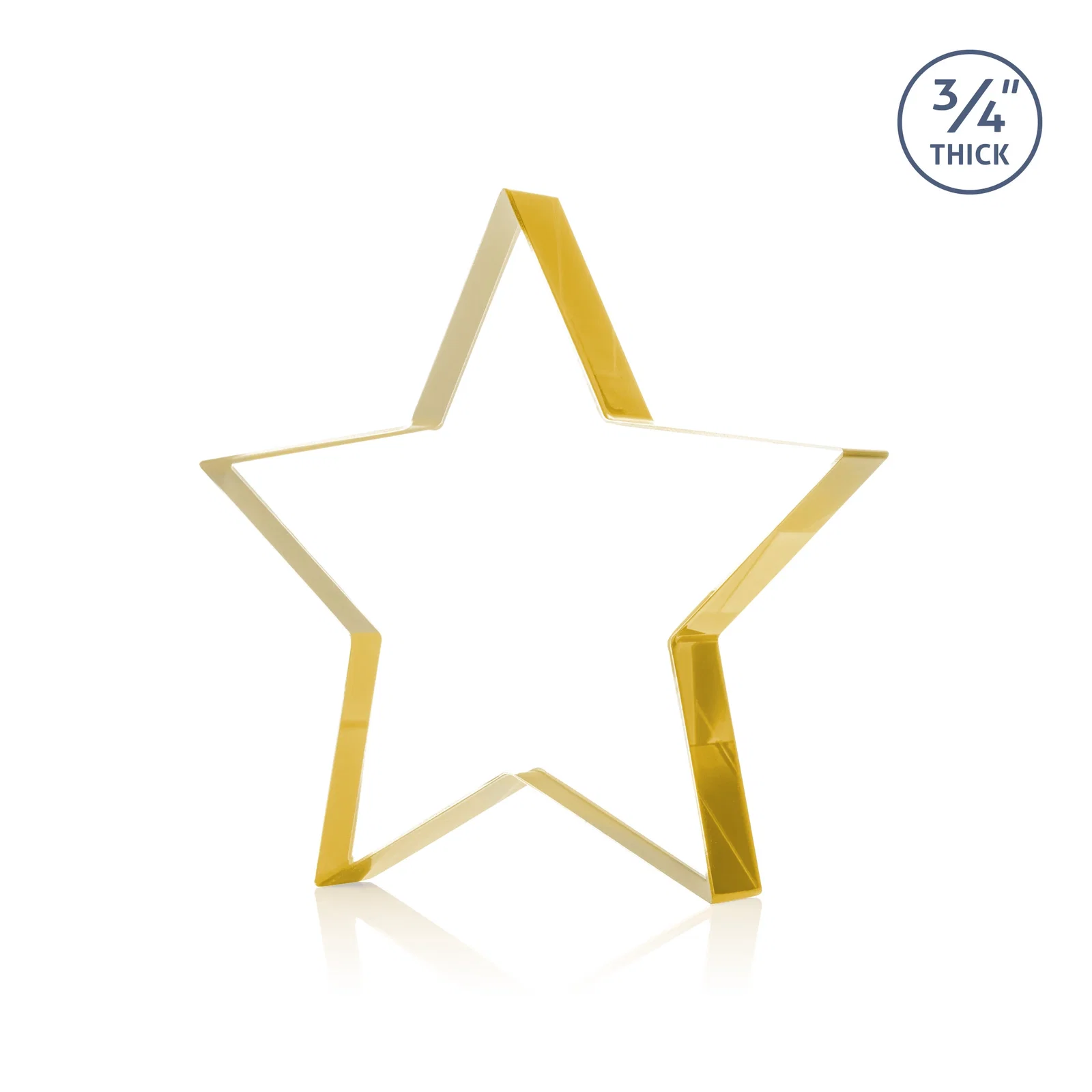 Custom printed Starfire Crystal Star Award With Precision-Cut Edges, desk awards for donor appreciation