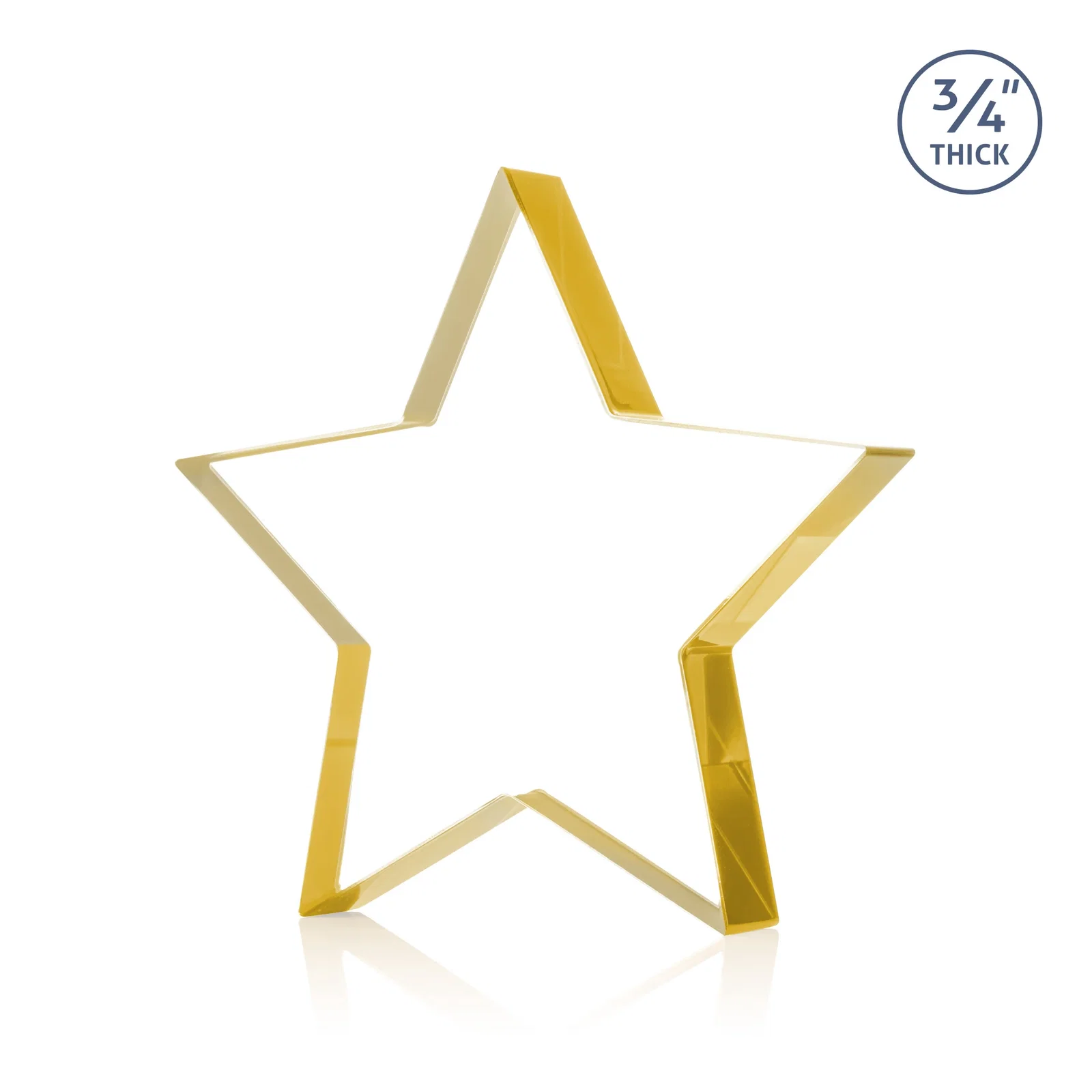 Custom printed Starfire Crystal Star Award With Precision-Cut Edges, desk awards for graduation ceremonies