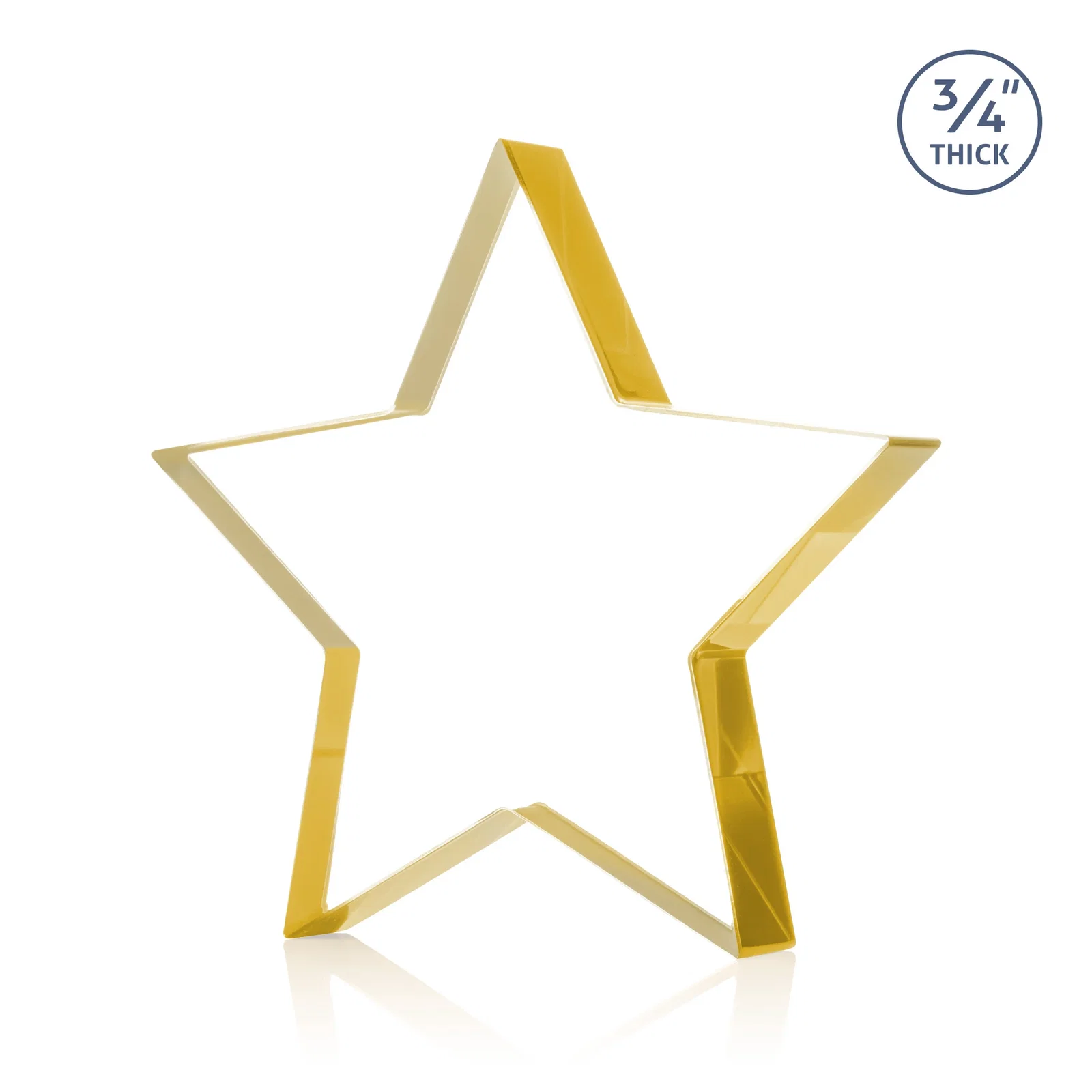Custom printed Starfire Crystal Star Award With Precision-Cut Edges, desk awards for safety achievement programs