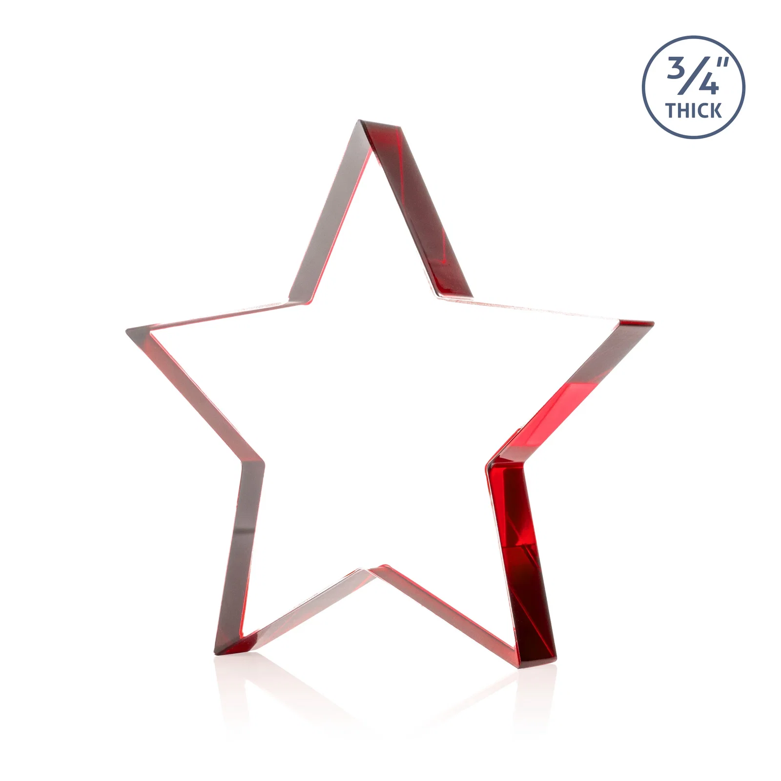 Customized Starfire Crystal Star Award With Precision-Cut Edges, desk awards for retirement presentations