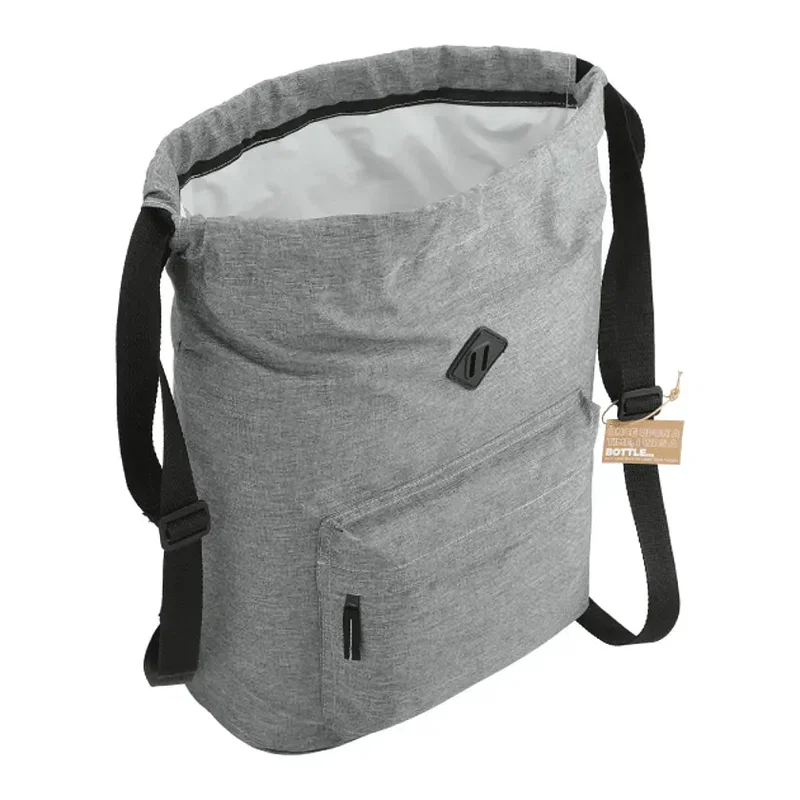 Custom Recycled Insulated Drawstring Bag - EcoSmart® — view 2