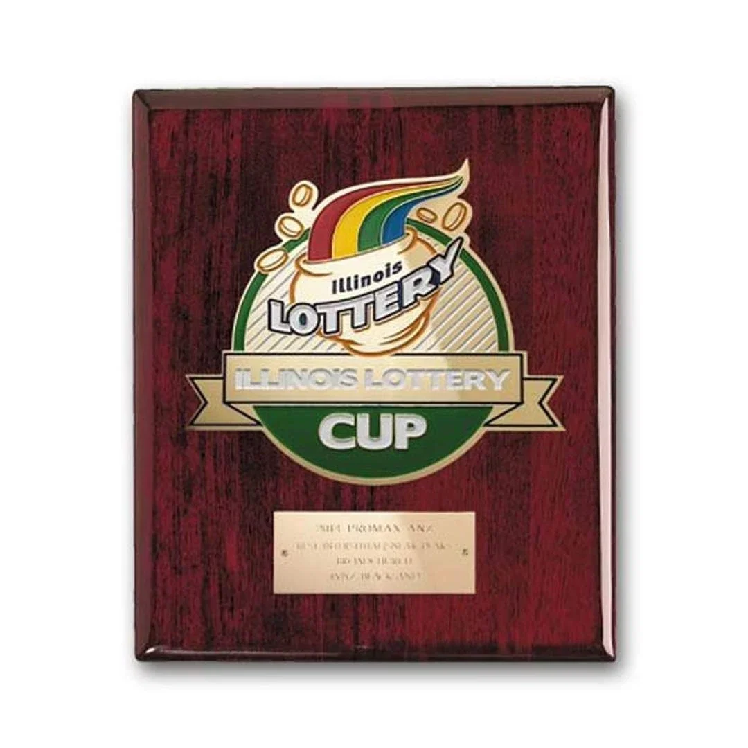 Custom Etched and Colorfilled Plaque on Rosewood Piano Finish for sales achievement awards