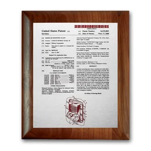 Etched and Colorfilled Plaque on Rolled-Edge Walnut