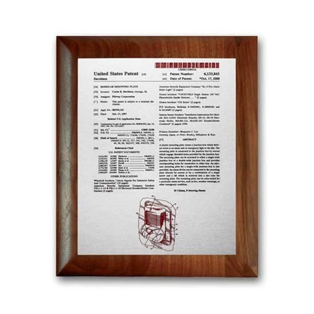 Custom Etched and Colorfilled Plaque on Rolled-Edge Walnut for sales achievement awards